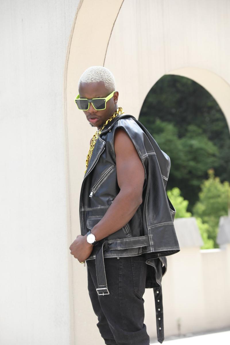 Men's Distressed Motorcycle-Style Vest - Janefur