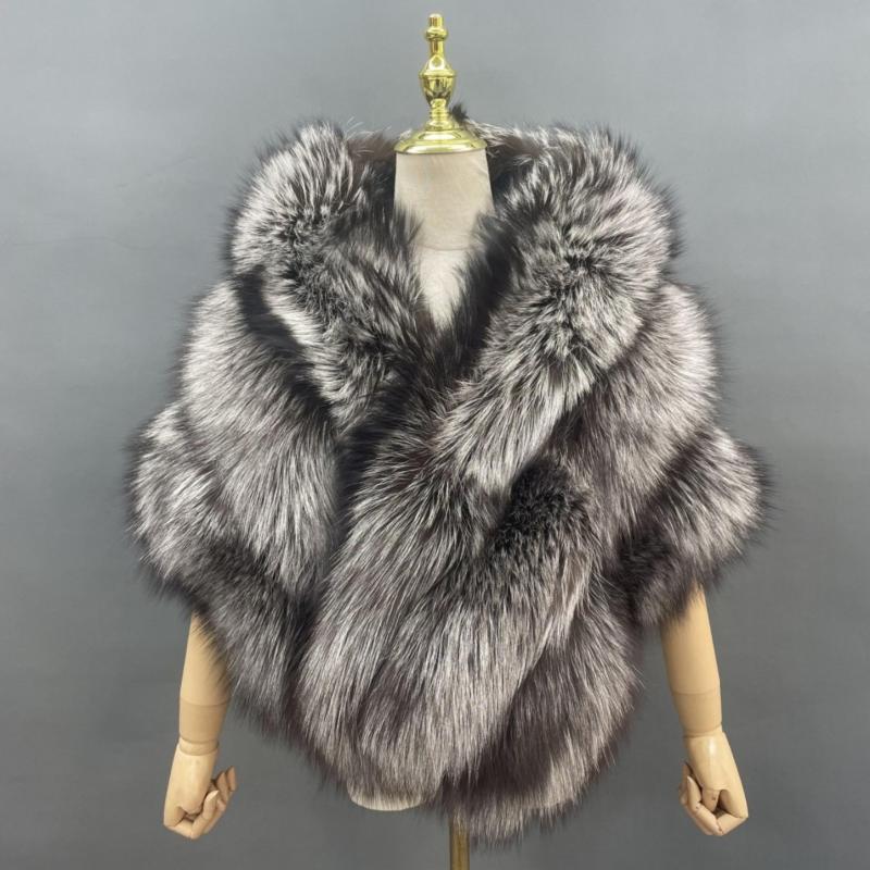 Three-Section Horizontal Stripe Cape - Janefur