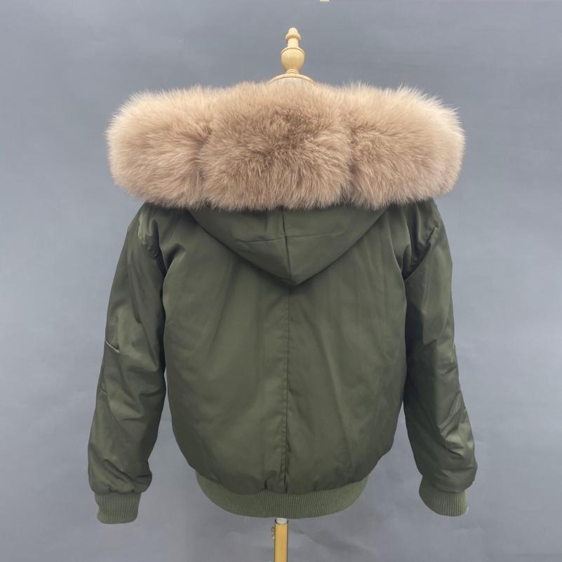 Aviator Jacket with Fox Fur - Janefur