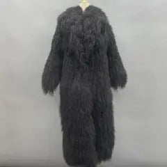 Men's Long Beach Wool Winter Coat - Janefur