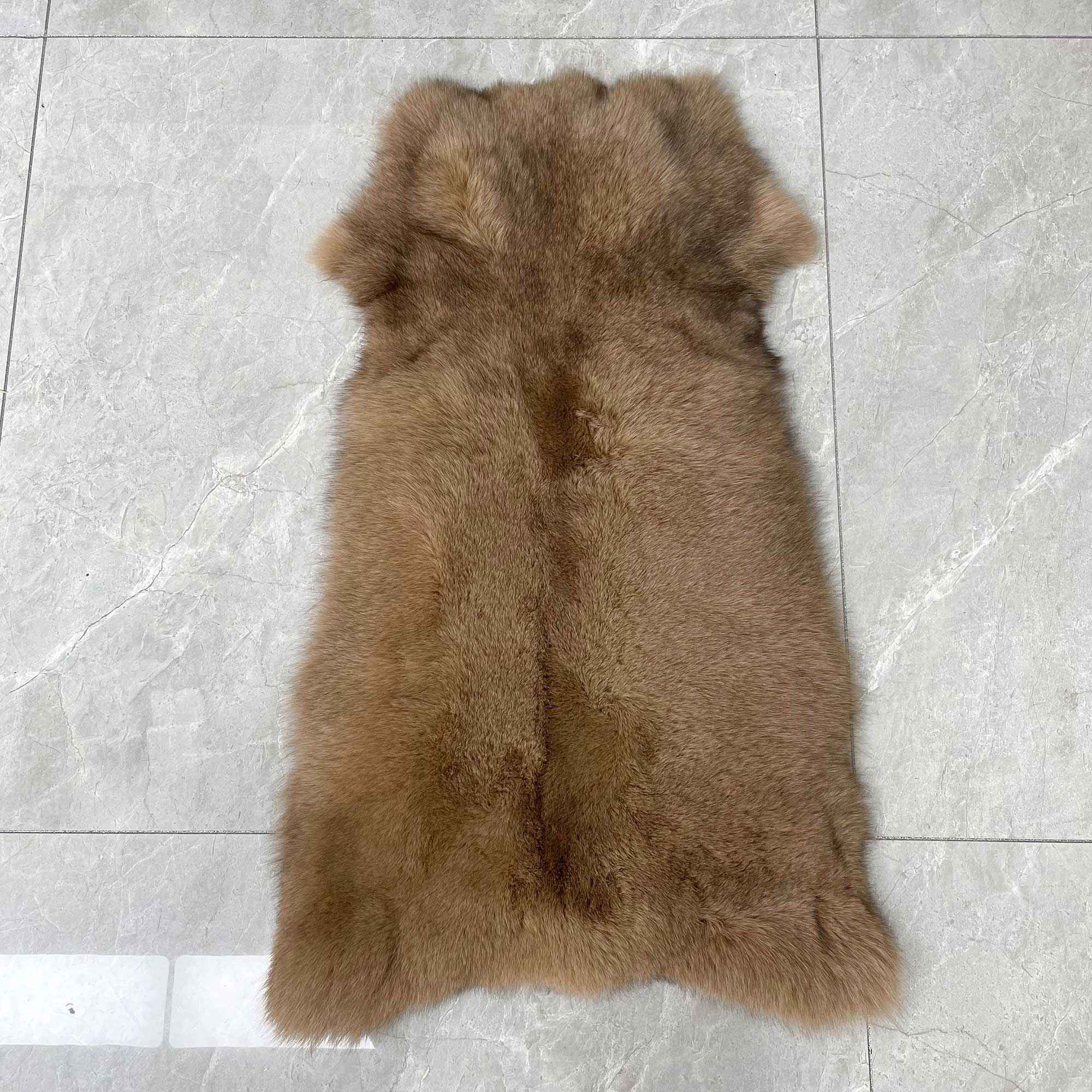 Factory Wholesale Solid Color Womens Fox Fur Thick Coat with Hood - Janefur