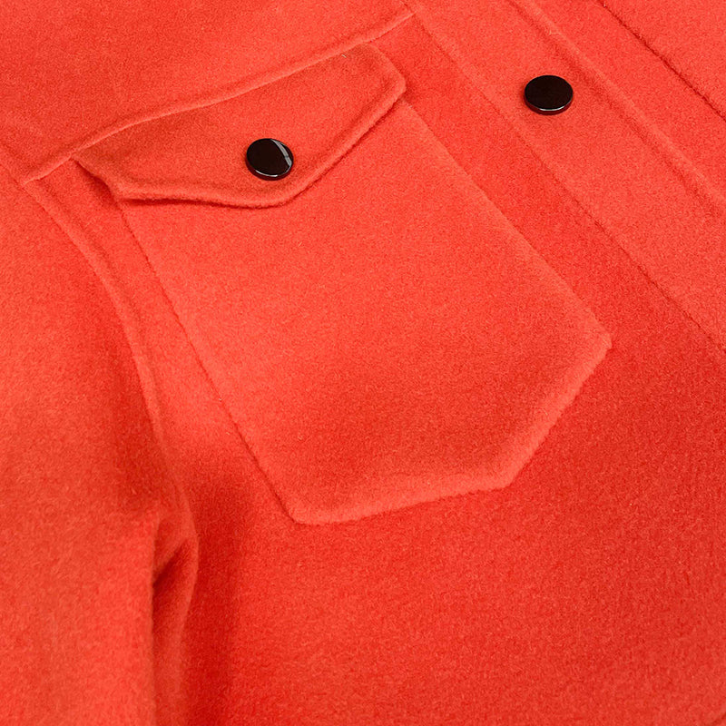 Women's Short Fox Fur Lapel Buckle Fly Casual Cashmere Jacket - Janefur