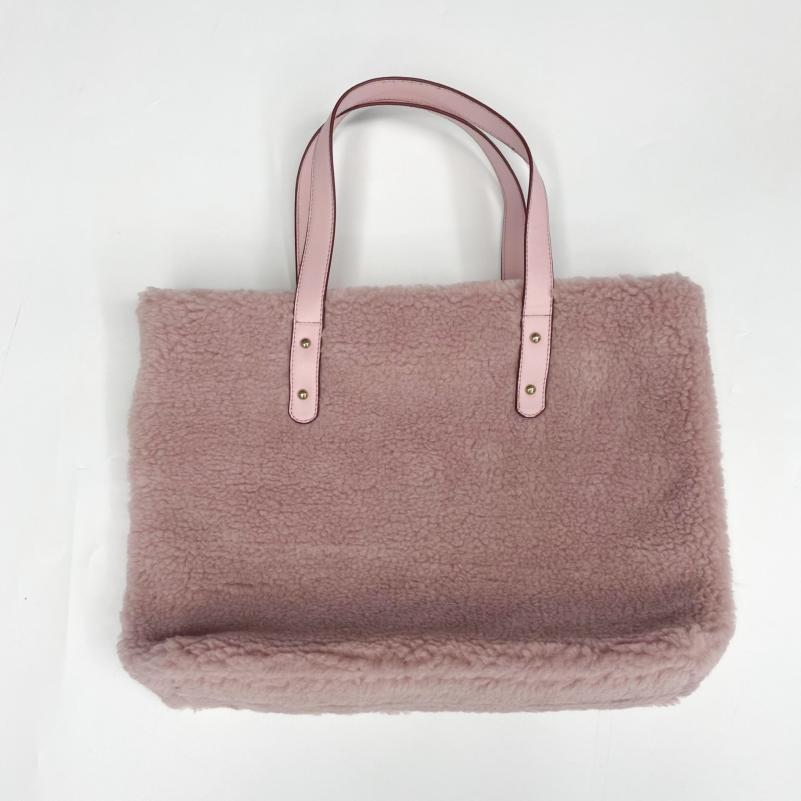 Fashionable Winter Warm Lamb Wool Fisherman Hat Bag Set - Janefur