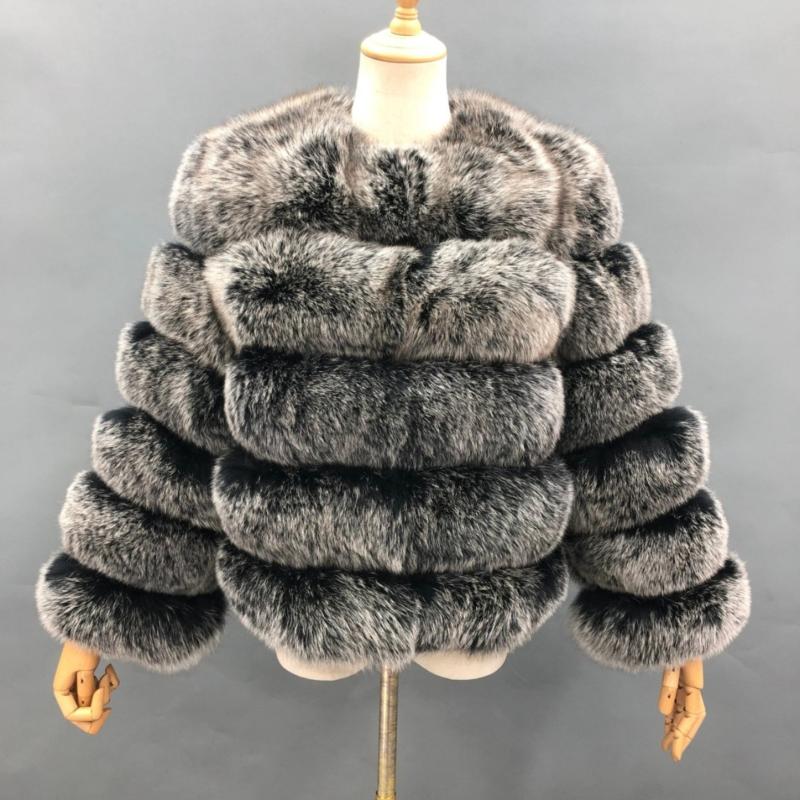 New Winter Warm Short Style Coat Real Fox Fur Women's Jacket - Janefur