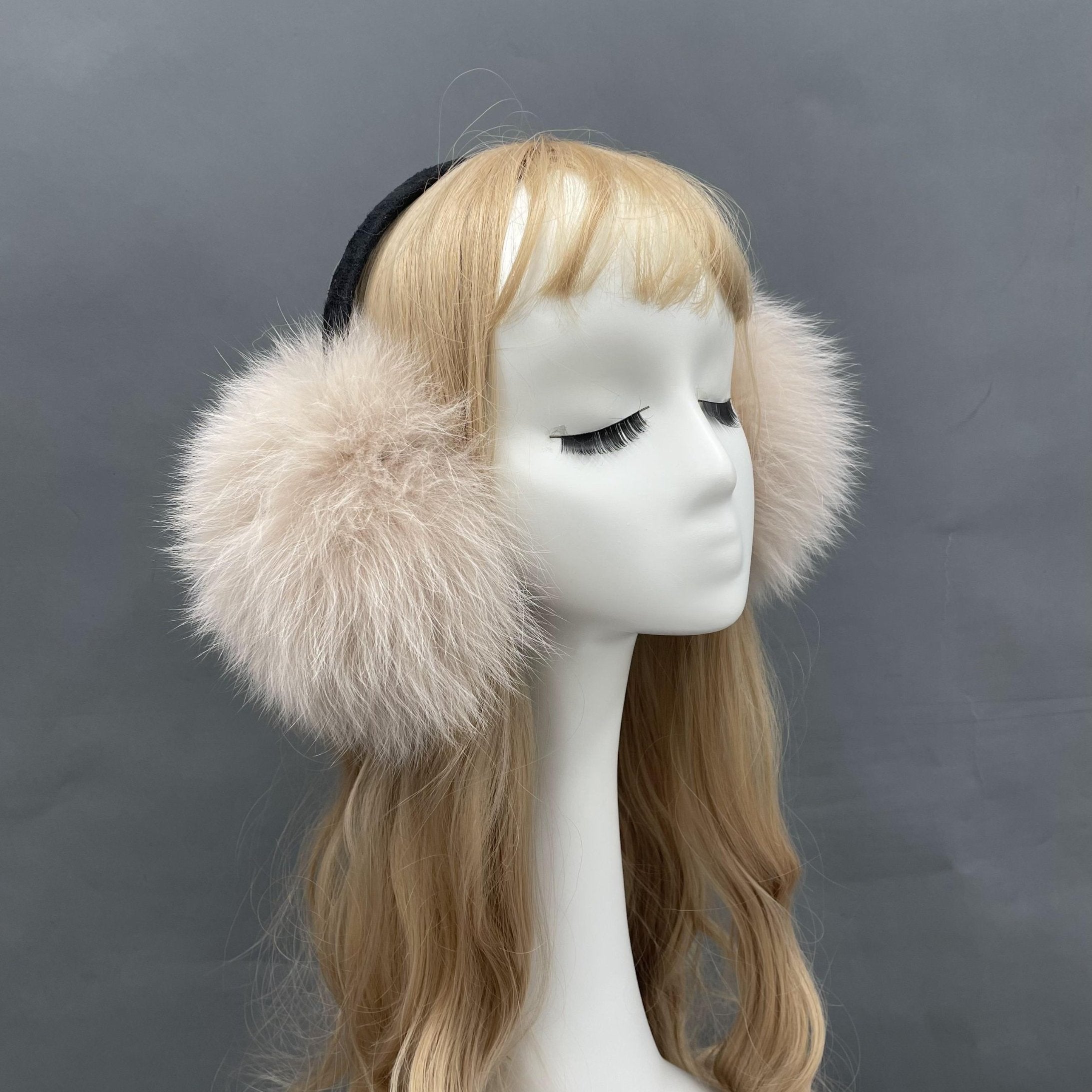 Parent-child Model Fox Fur Earmuffs for Fall and Winter - Janefur