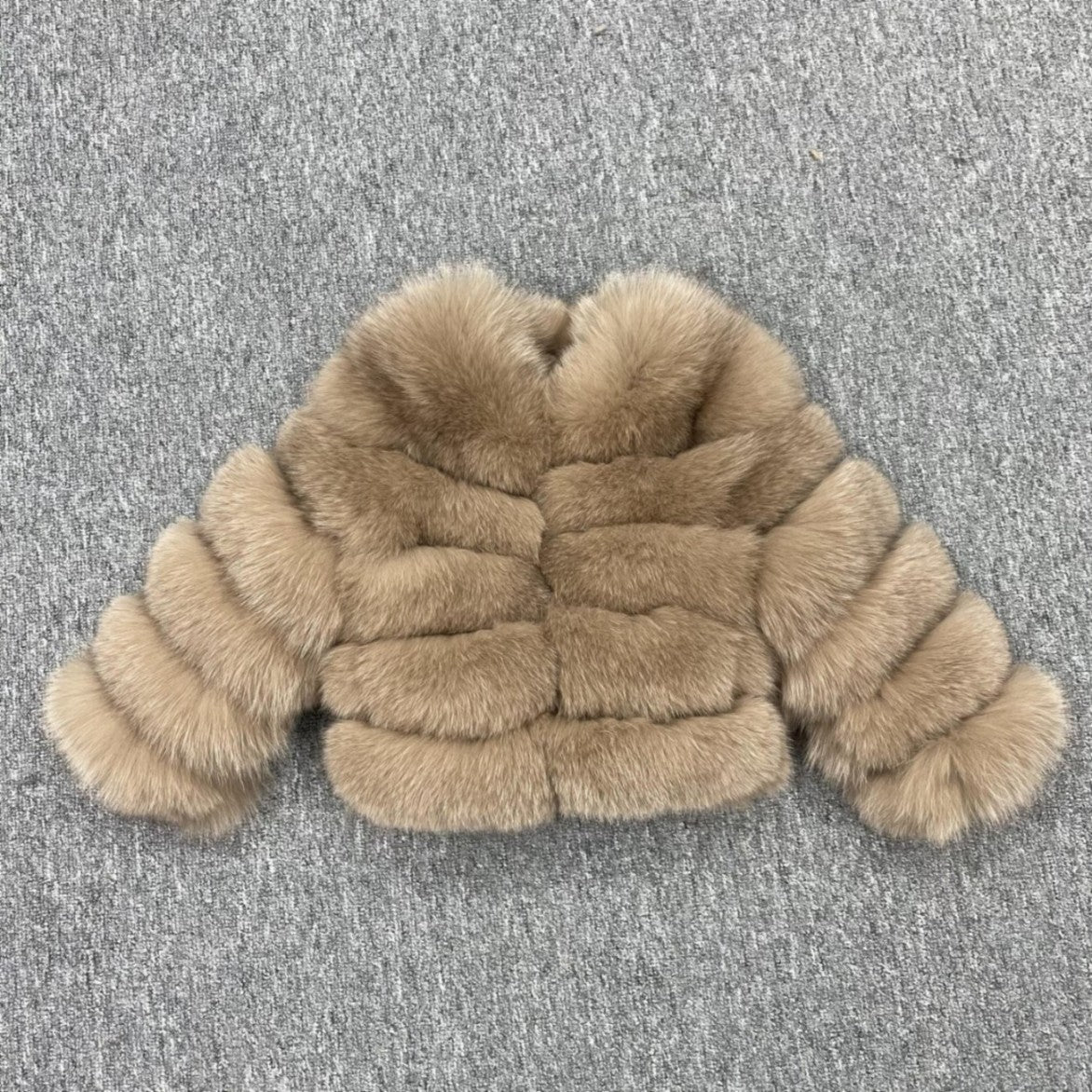 New Children's Winter Five Section Fox Fur Coat Windproof and Warm Parent-Child Model Coat - Janefur