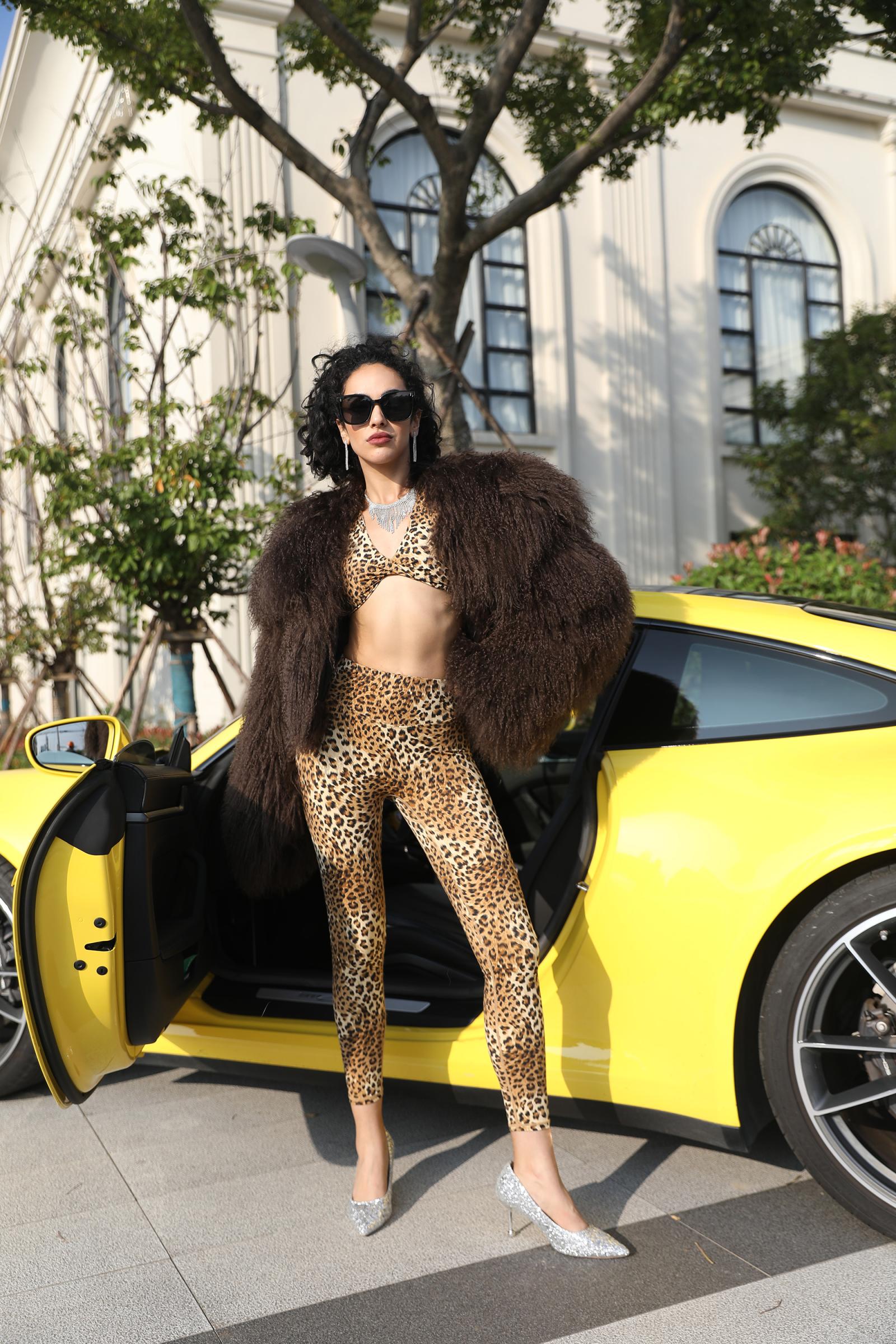 Women's Mongolian Lamb Fur Large Collar Casual Short Fur Jacket Outwear Coat - Janefur