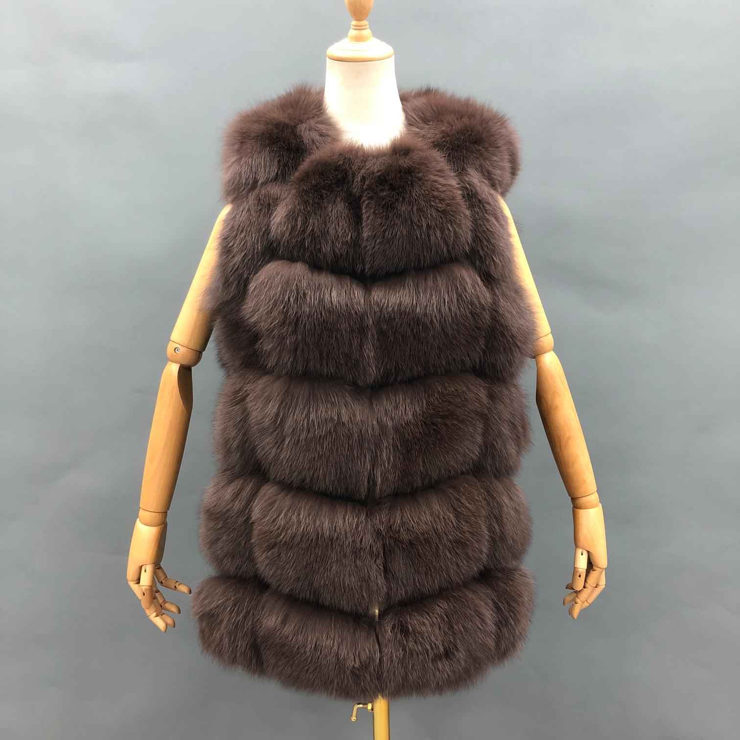 Fashion Autumn And Winter Sleeveless Fox Fur Women's Vest - Janefur