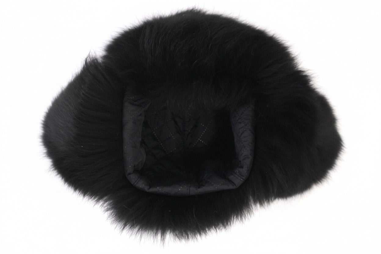 Janefur Warm Fox Fur Hats with Buckle Design
