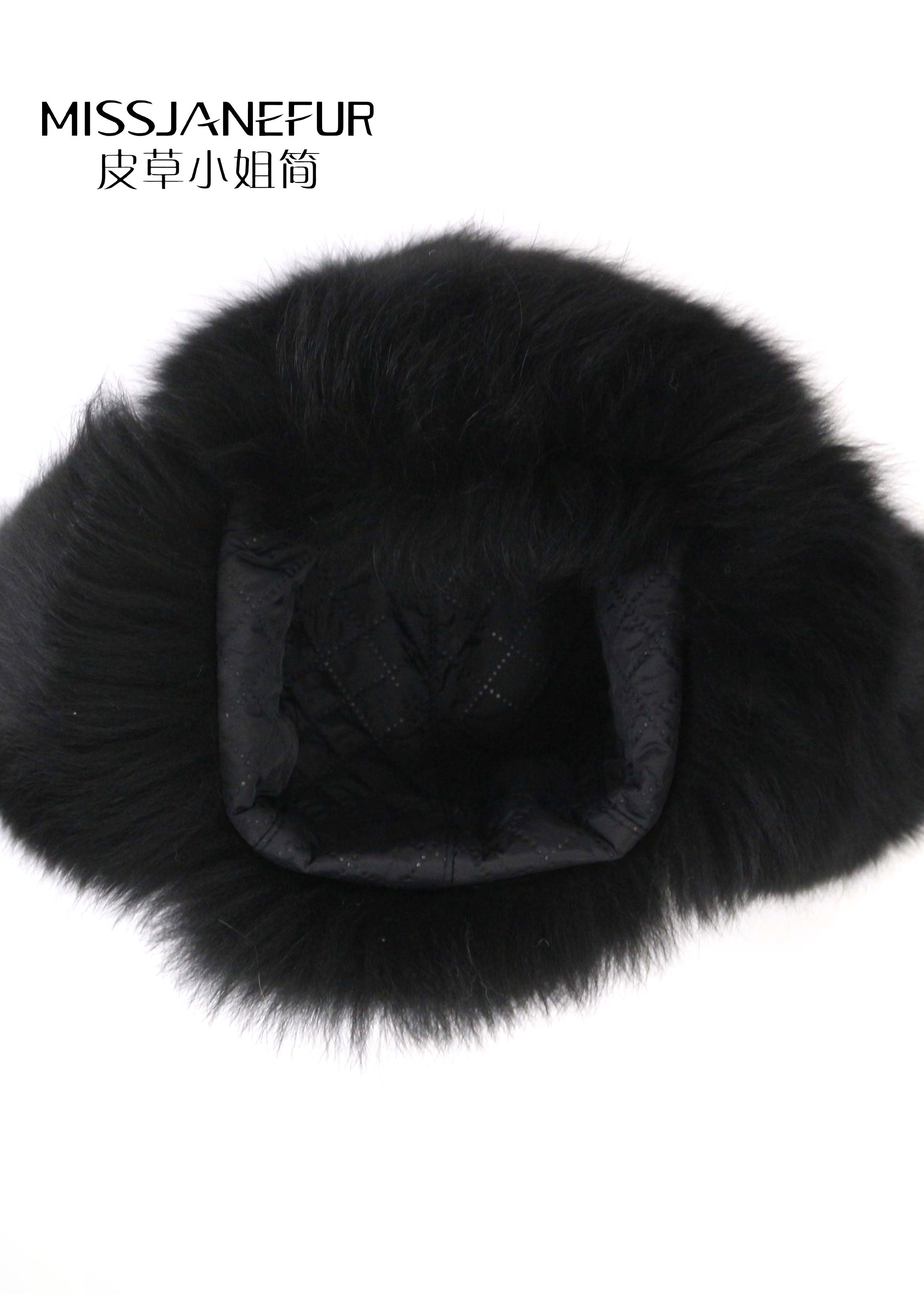 Missjanefur Warm Fox Fur Hats with Buckle Design - Janefur