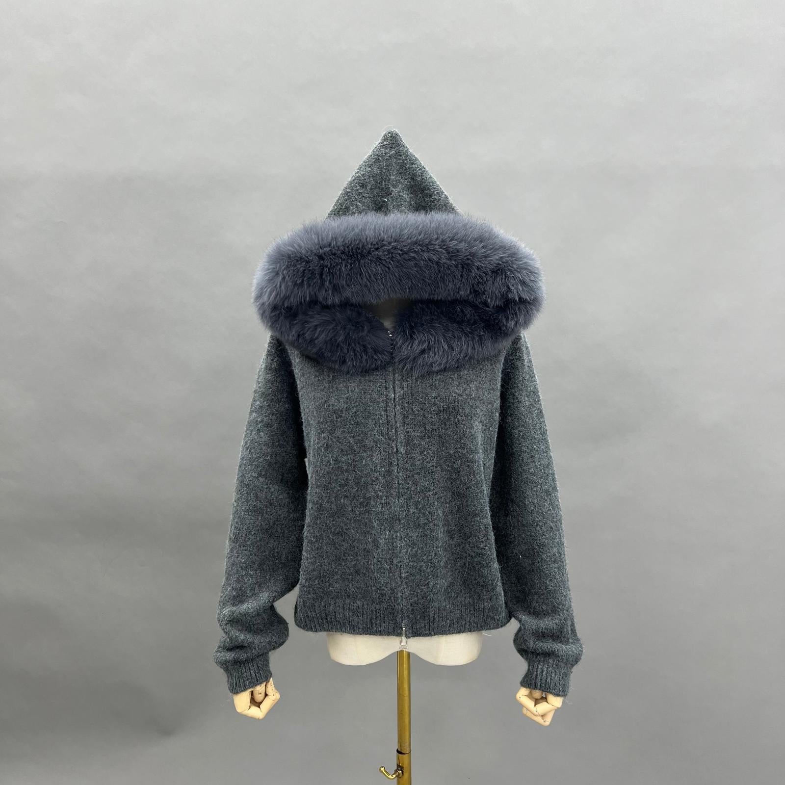 Knitted Hooded Zipper Sweatshirt Women's Trendy Sweater - Janefur