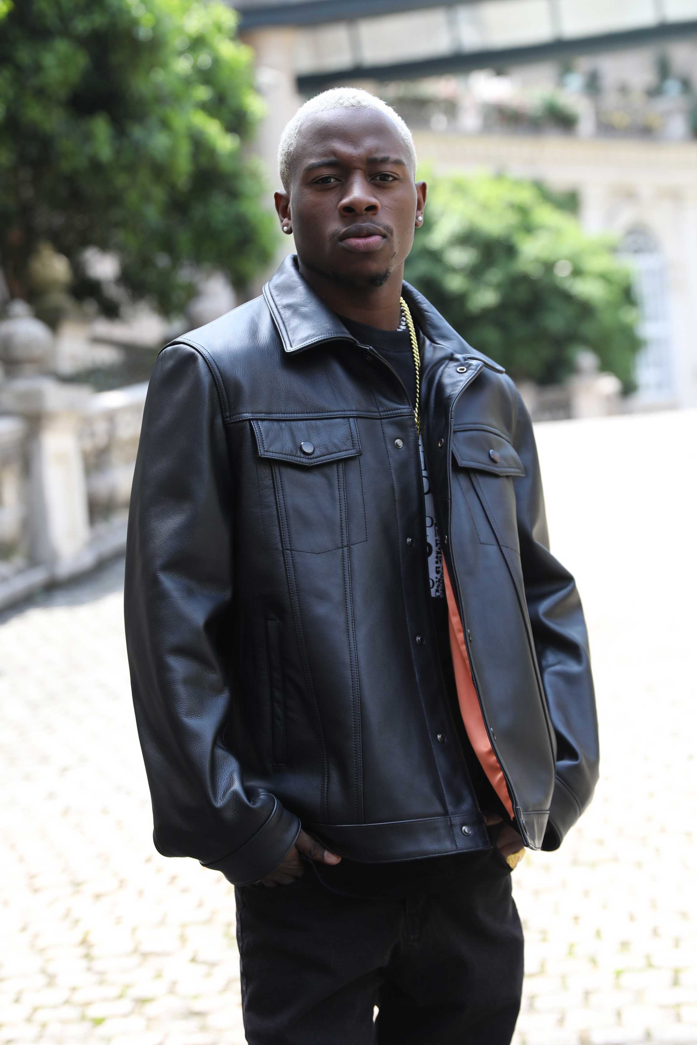 Men's Utility Leather Coat Made Of Bonded Sheepskin - Janefur