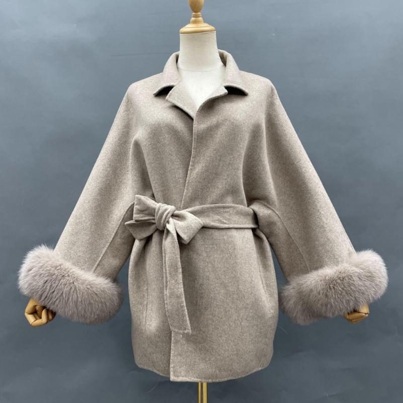 Women's Loose-Fitting Short Cashmere Jacket - Janefur