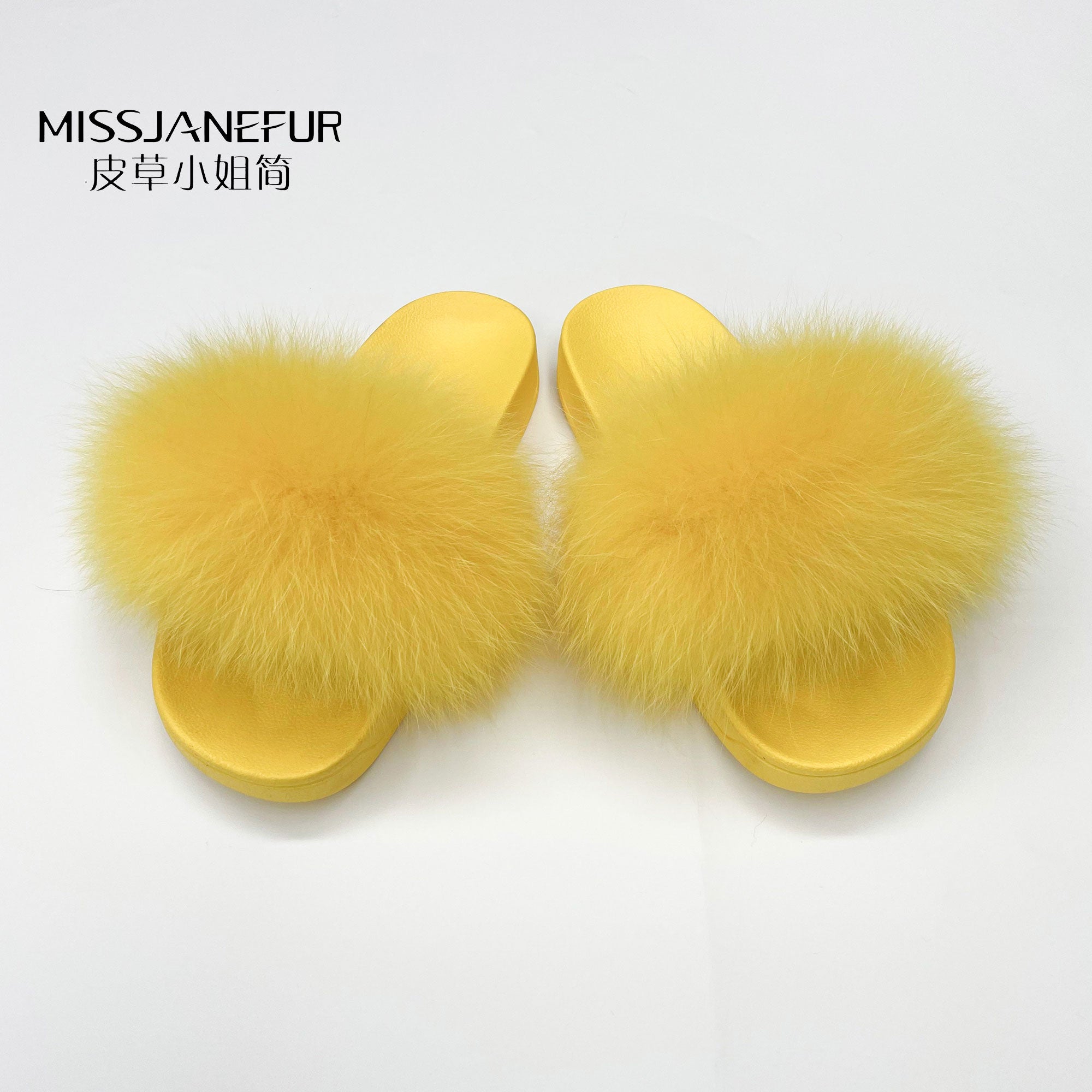 Missjanefur Fox Fur Slippers - Janefur