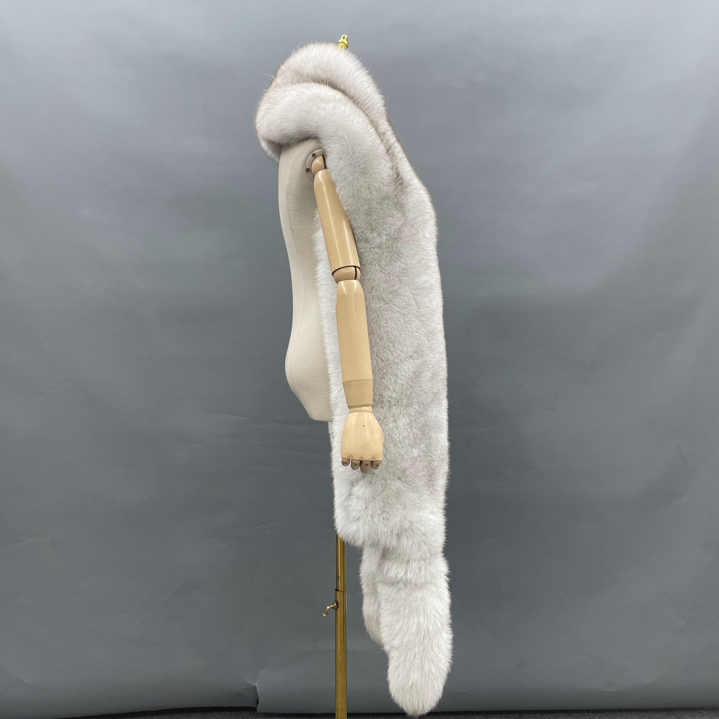 Missjanefur Fashion Symmetrical Fox Tail Fur Scarf