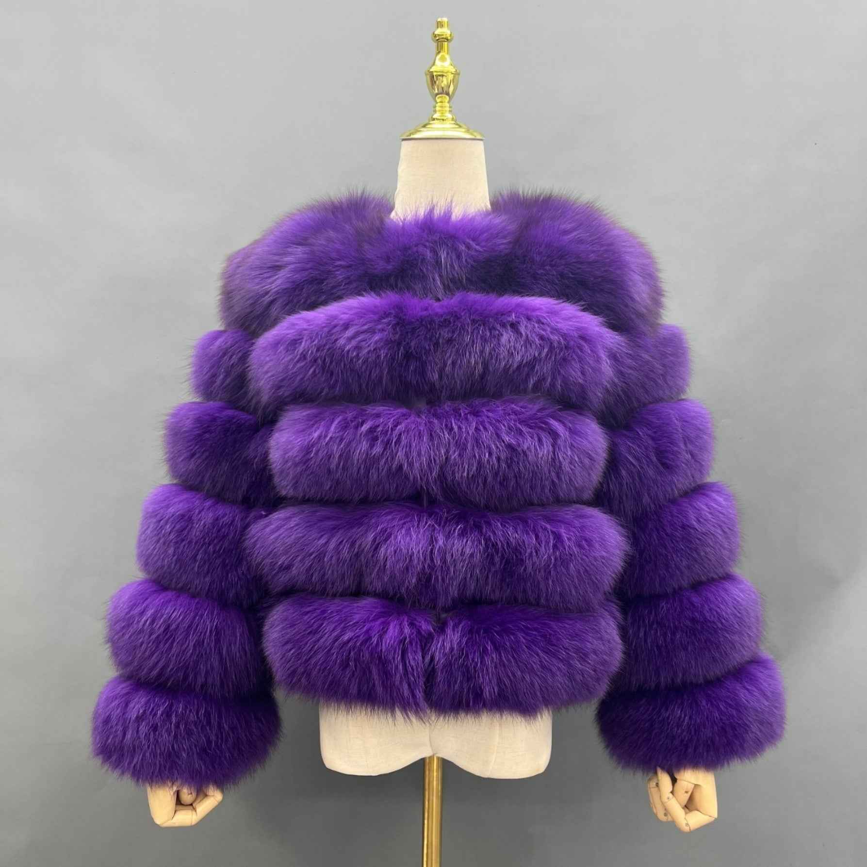 Women's Winter Five Sections Basic Fox Fur Coat - Janefur