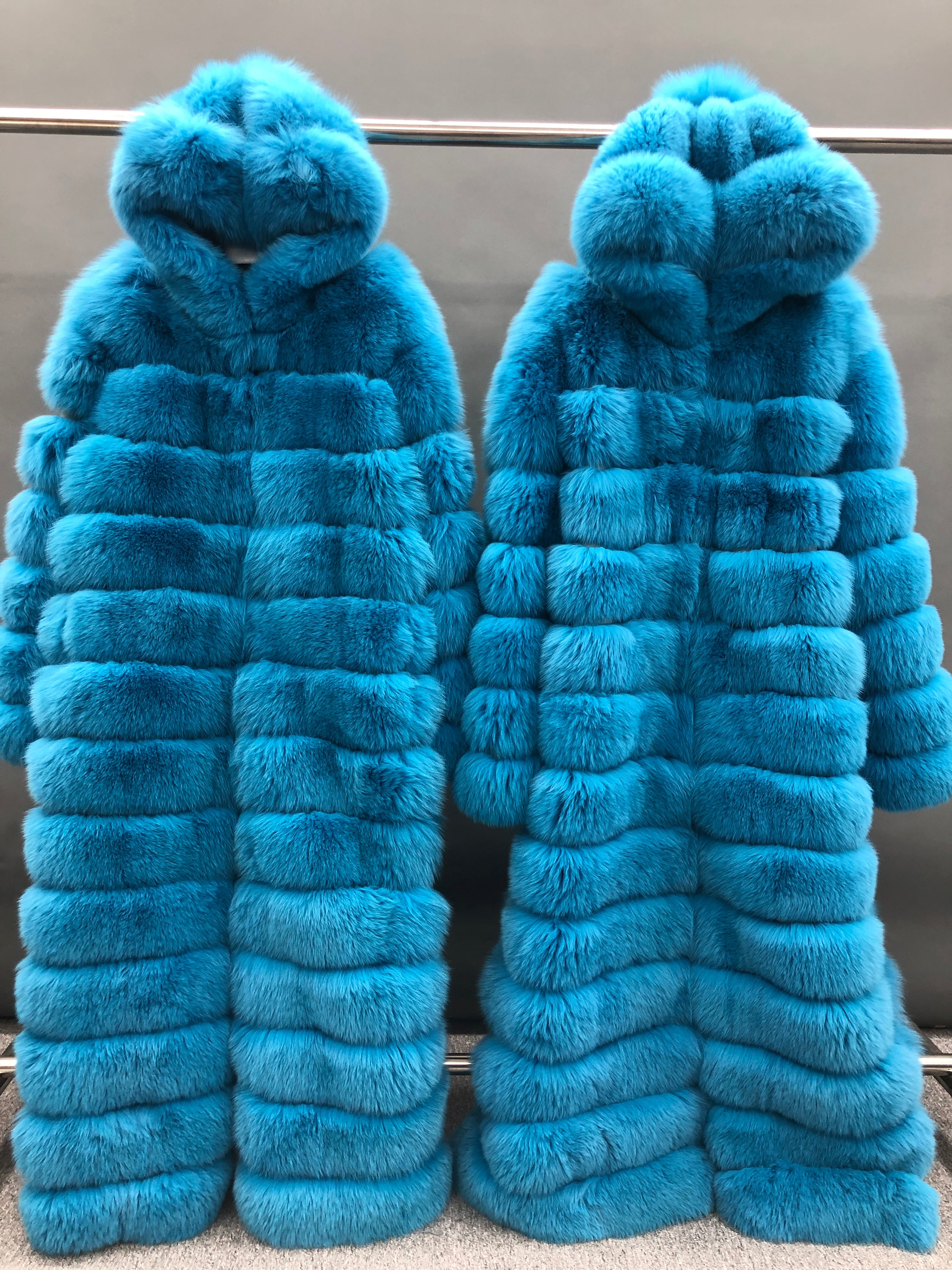 Janefur 130cm Women's Thirteen Section Hooded Fox Fur Coat Wholesale 2026