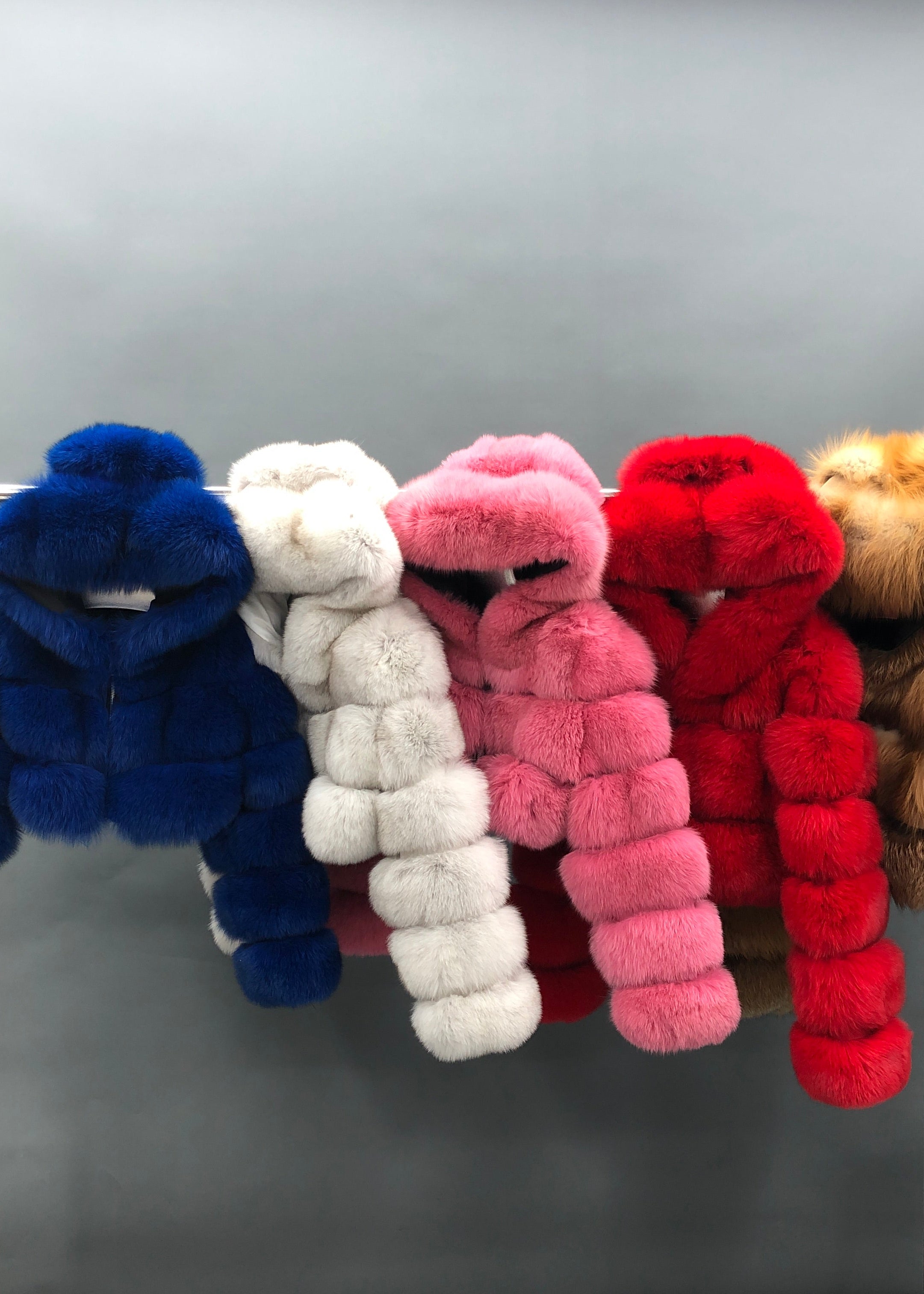 Janefur Classic Lovely Women's Three Section Hooded Casual Real Fox Fur Jacket 2026 Factory Wholesale