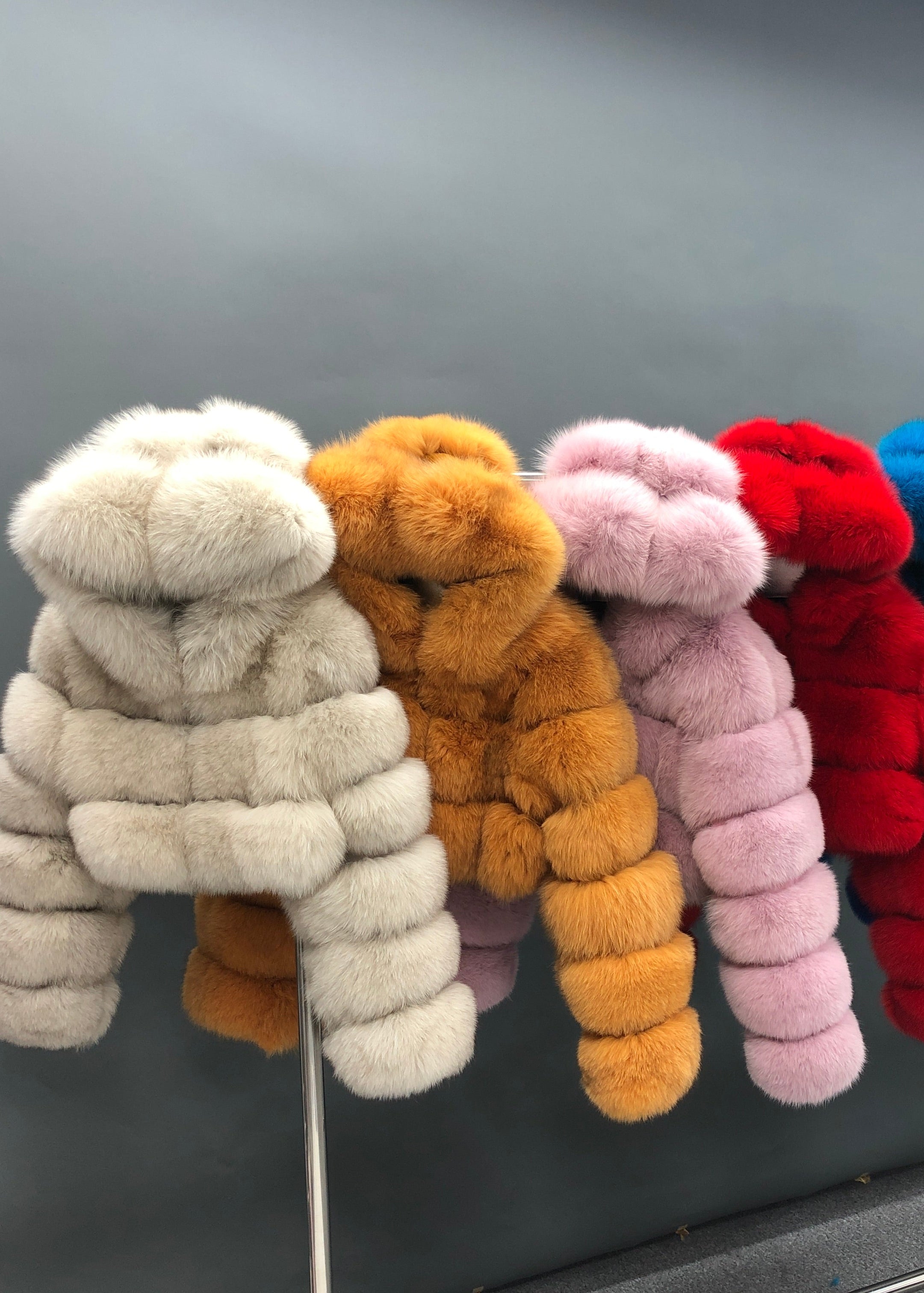 Janefur Classic Lovely Women's Three Section Hooded Casual Real Fox Fur Jacket 2026 Factory Wholesale