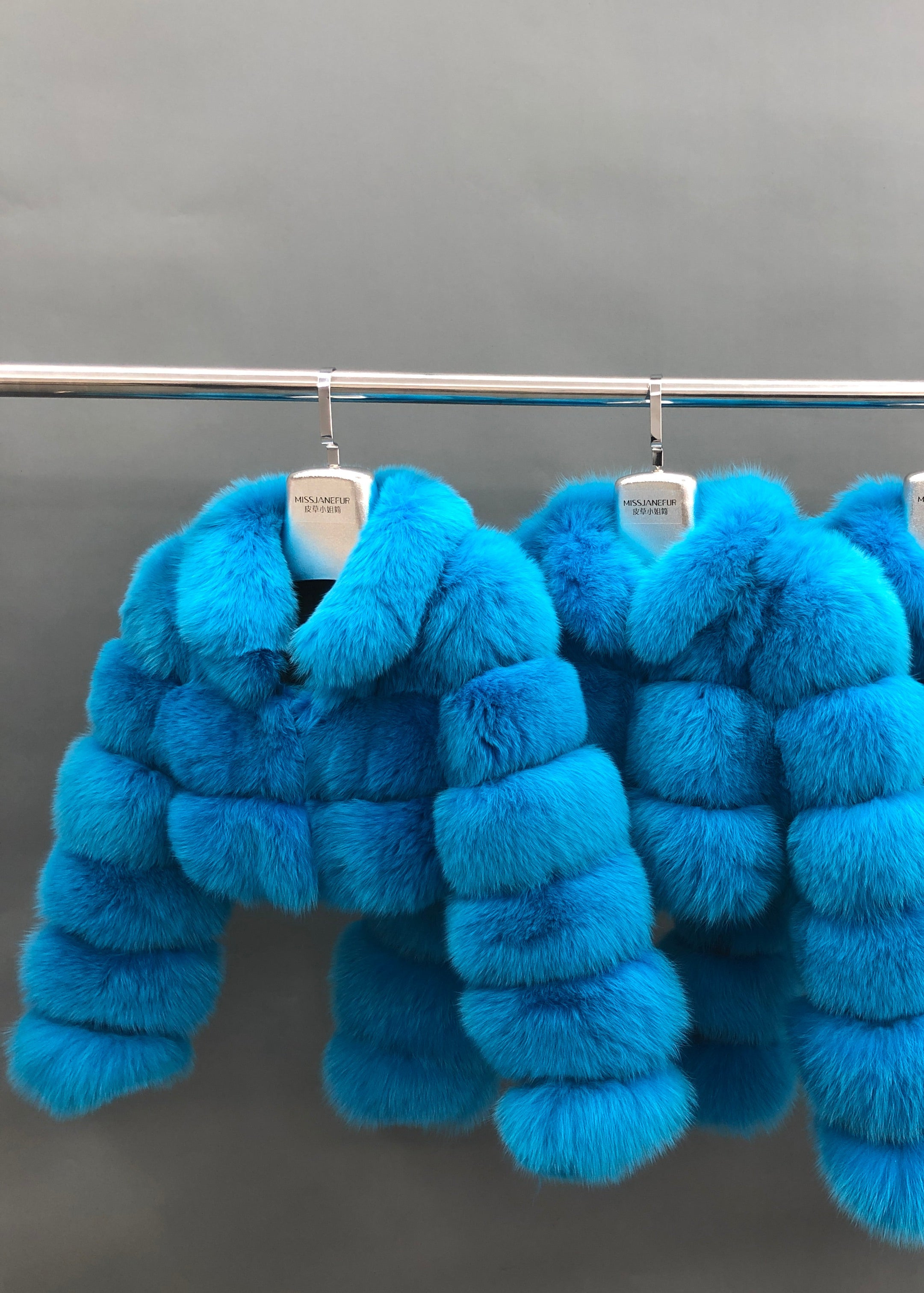 Janefur Simple Fashion Women's Three Section Stand Collar Real Fox Fur Jacket Wholesale