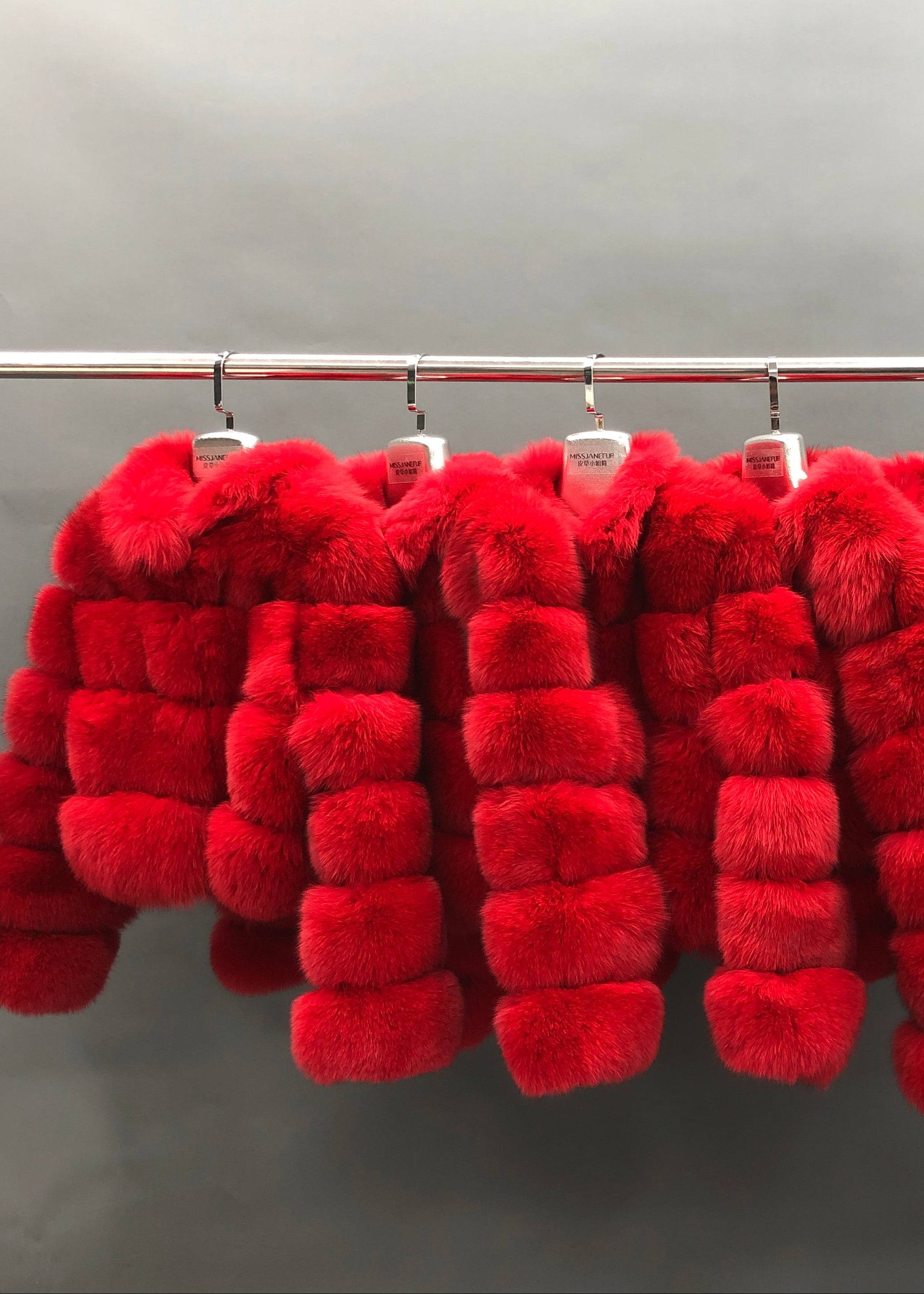 Janefur Bulk Wholesale Ladies' Stand Collar 4-Panel Real Fox Fur Minimalist Coat