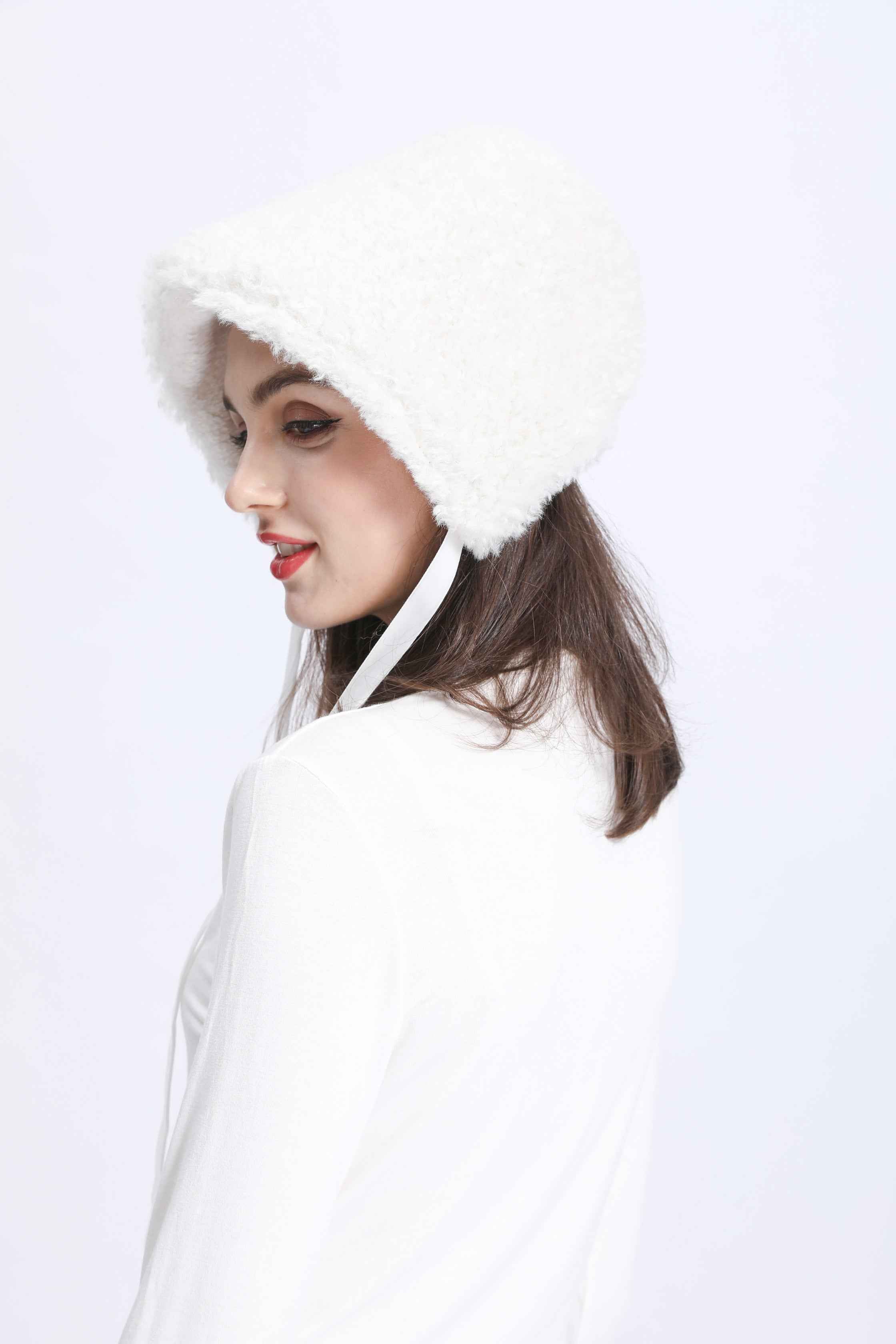 Hot Selling Janefur Women's Ear Protection Lace Up Eco-Friendly Faux Fur Hat
