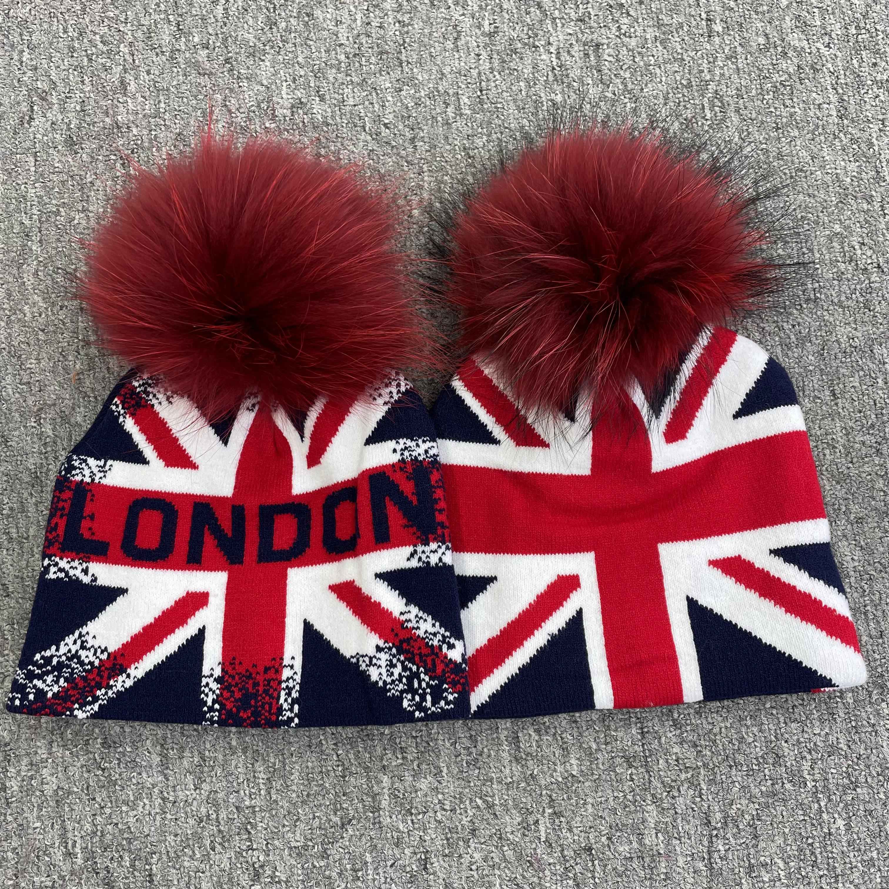 Janefur Ladies' Fashion Street Style British Flag Acrylic Beanie Hat