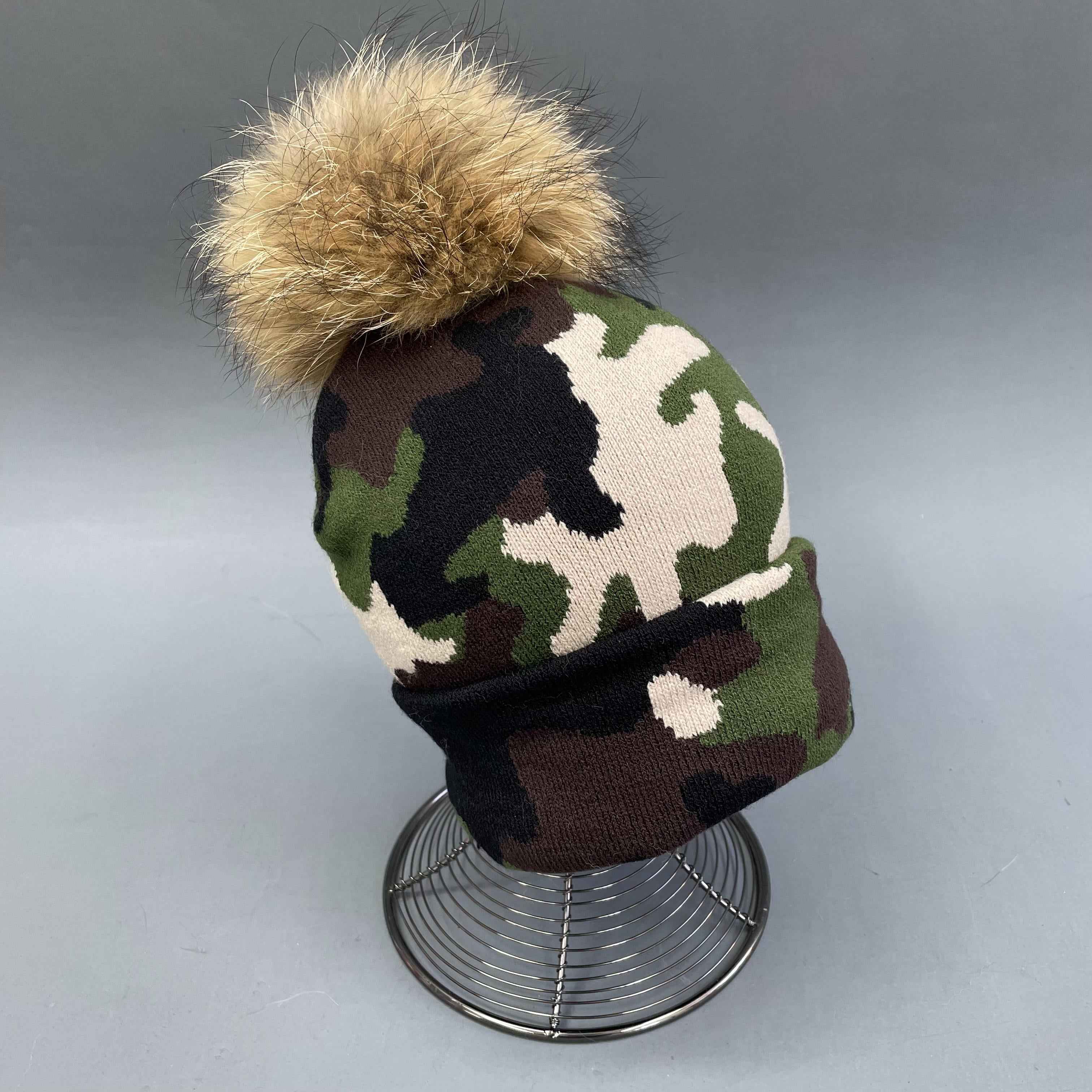 Janefur Men's Cool Fashion Camouflage Acrylic Beanie Hat #2 Adult