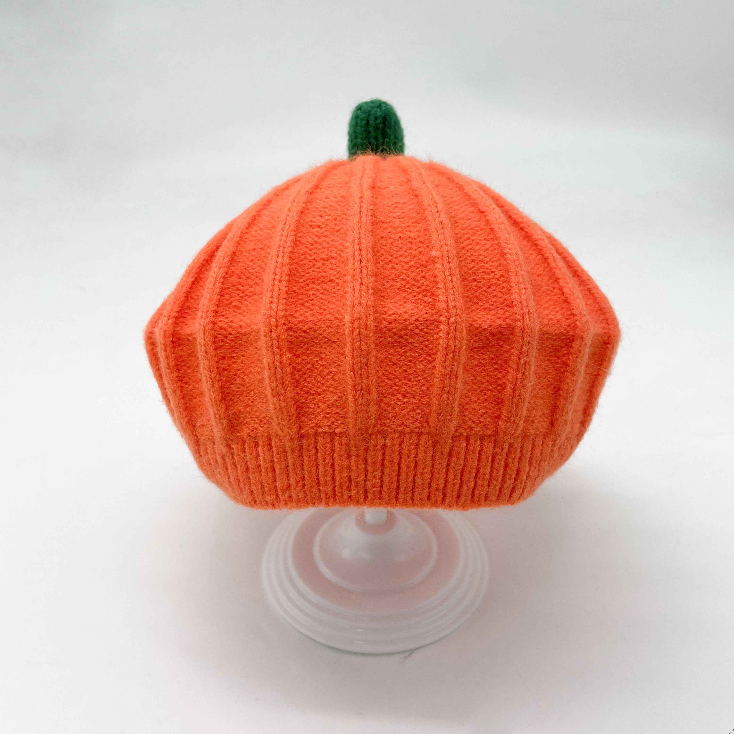 Janefur Cute Exquisite Pumpkin Shaped Acrylic Beanie Hat For Children #2 Orange Child