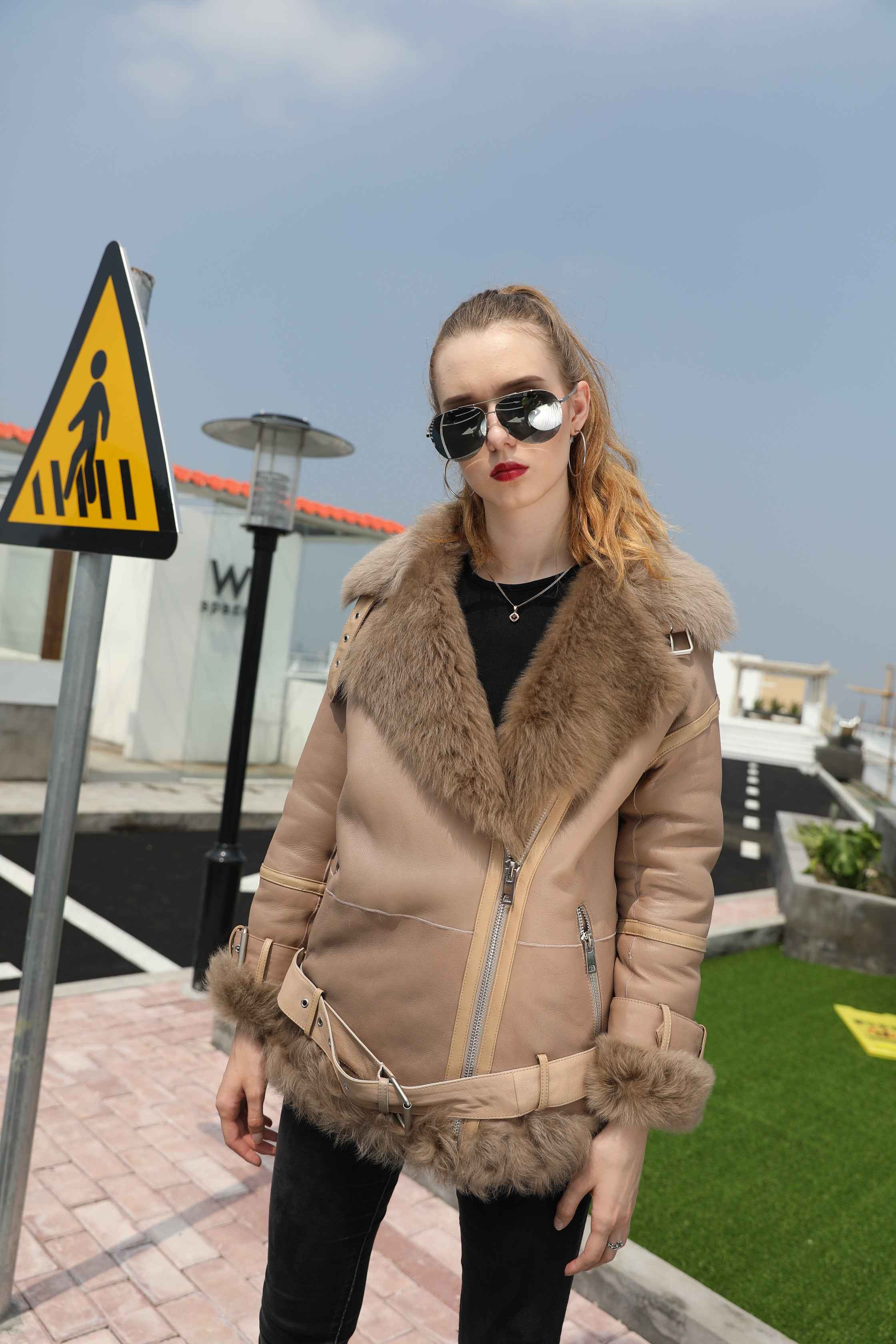 Lamb Fur Shearling Coat