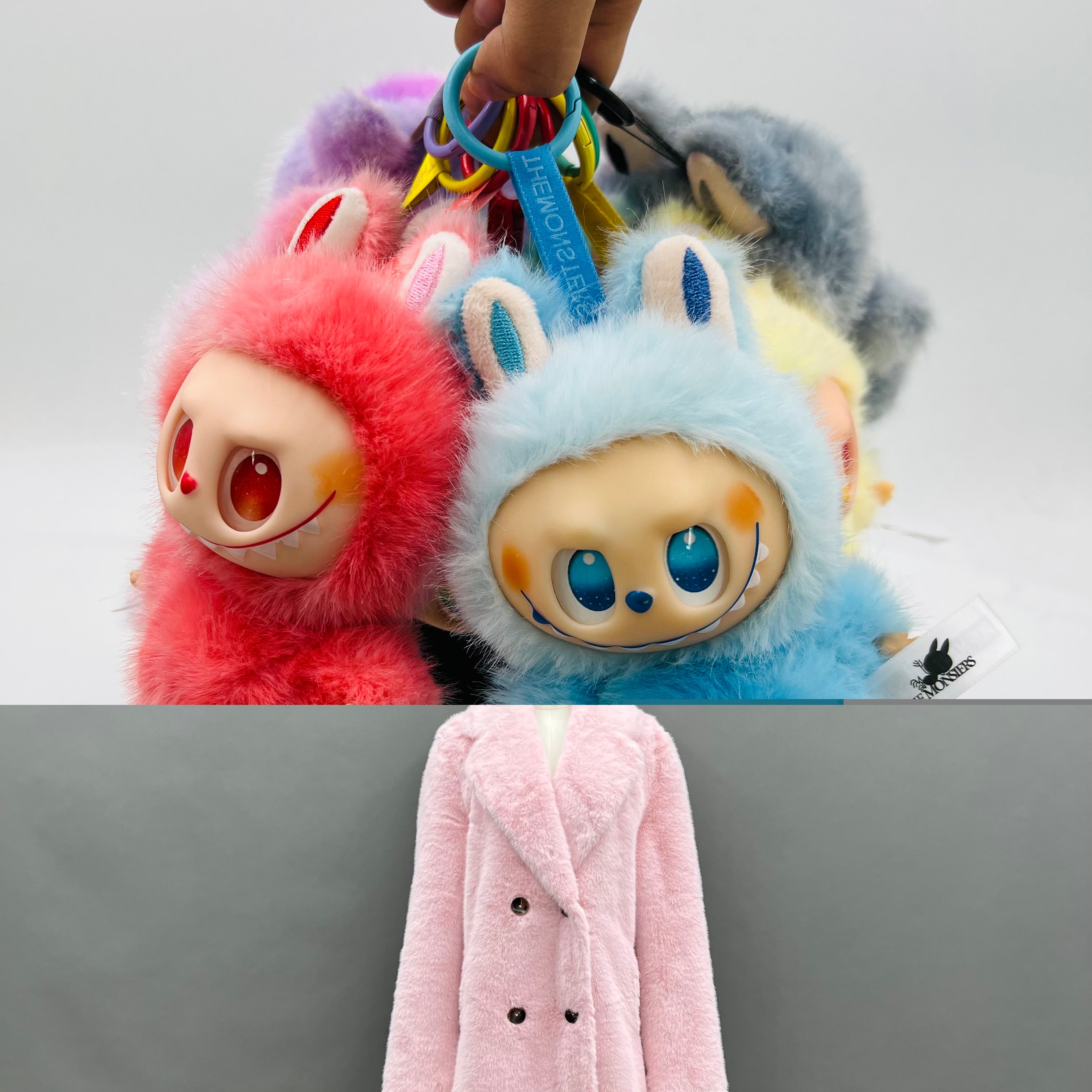 Labubu V3 High quality keychain Labubu cute plush toys - Janefur
