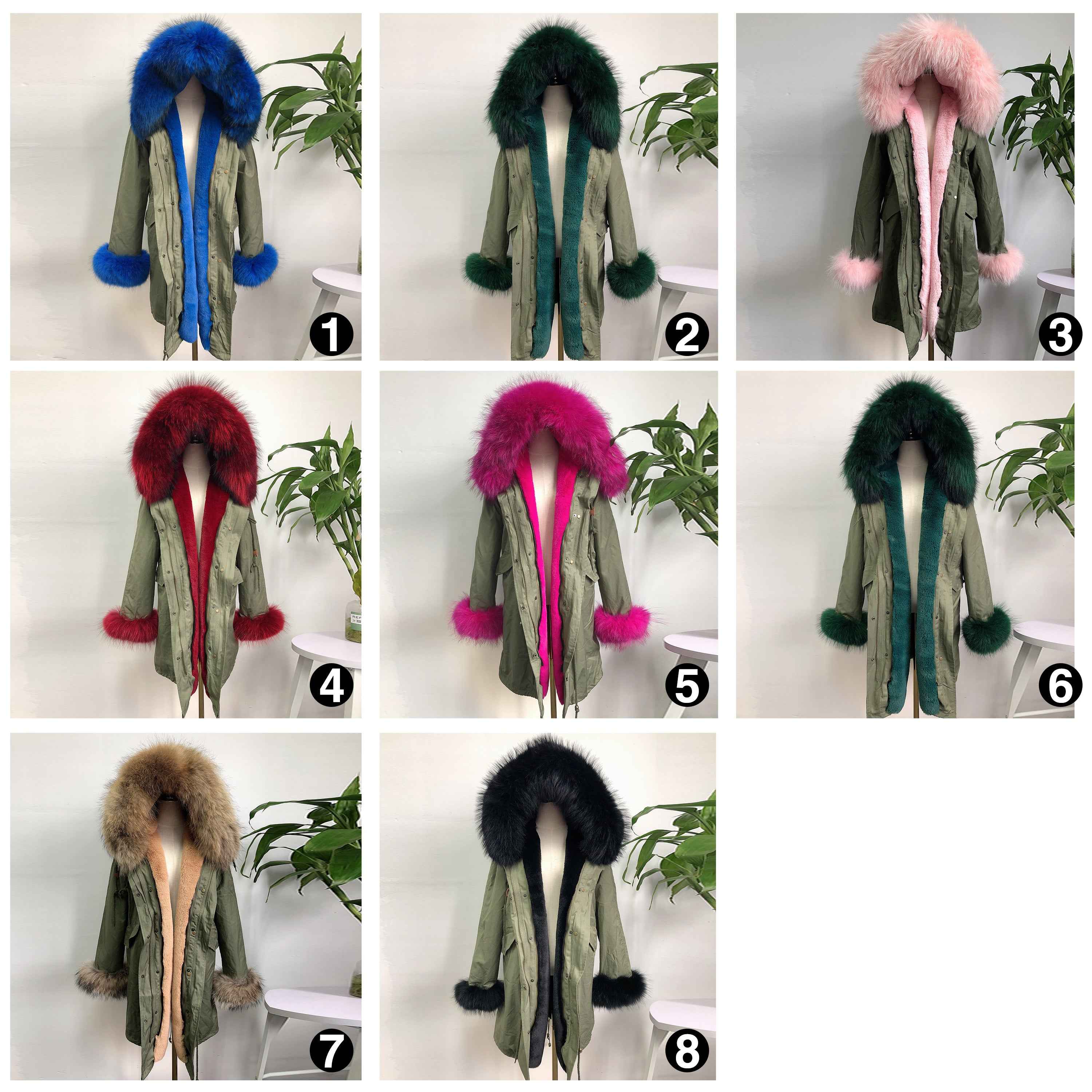 Women's Camouflage Faux Fur Parka – Winter Jacket with Fake Fur Collar & Pom Poms, Warm Outdoor Coat for Cold Weather