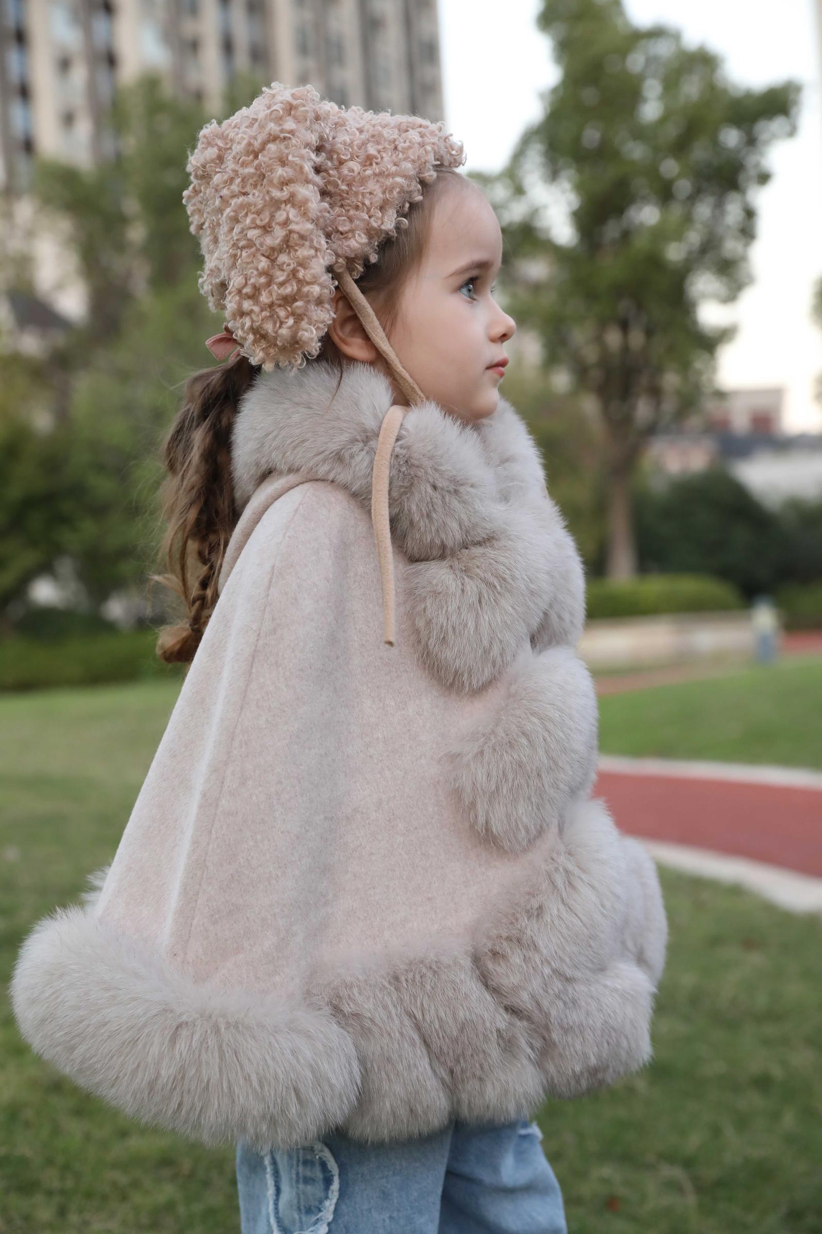 Children's Rabbit Ears Lace-Up Hat - Janefur