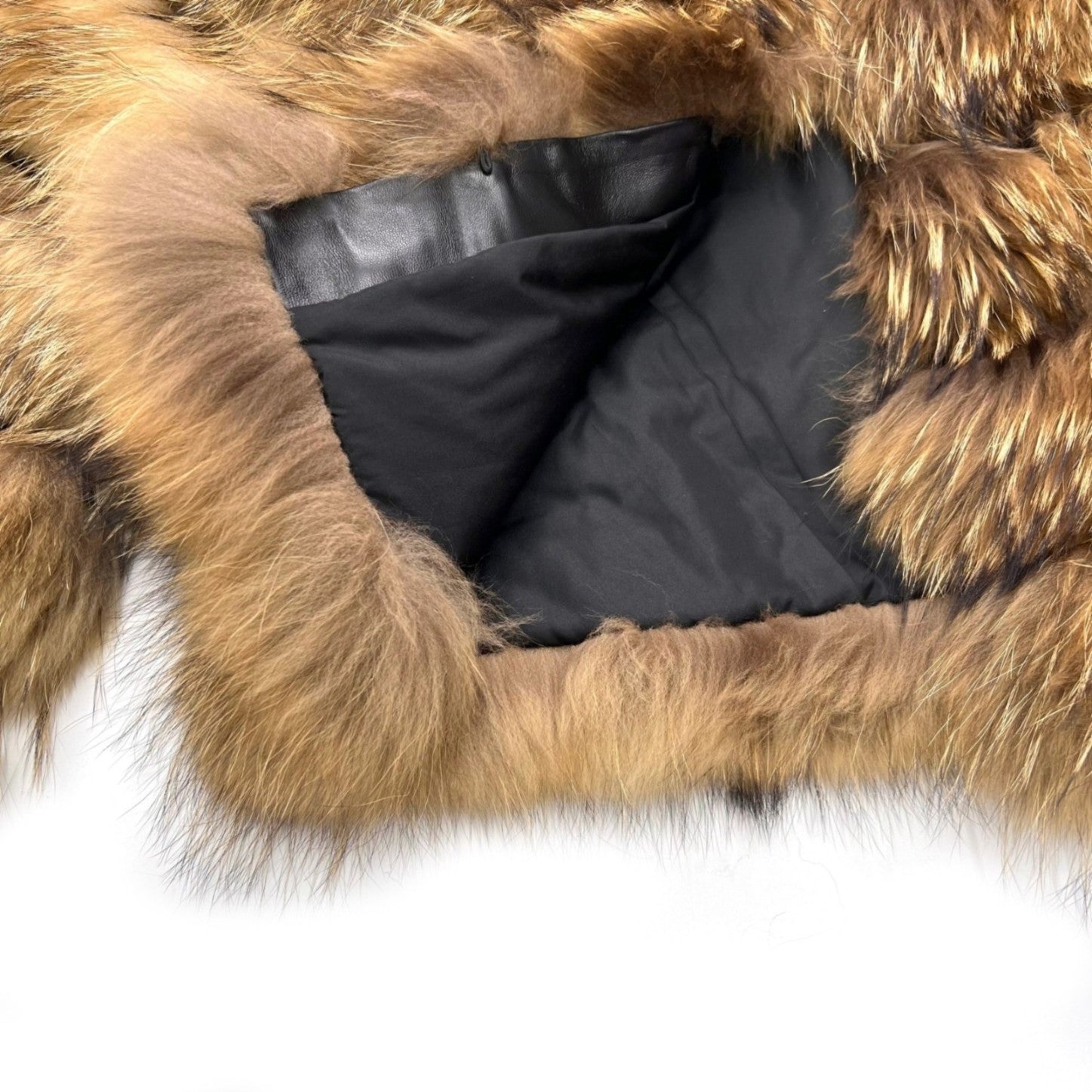 2023 New 5 Section Horizontal Stripe Short Raccoon Fur Coat - Janefur