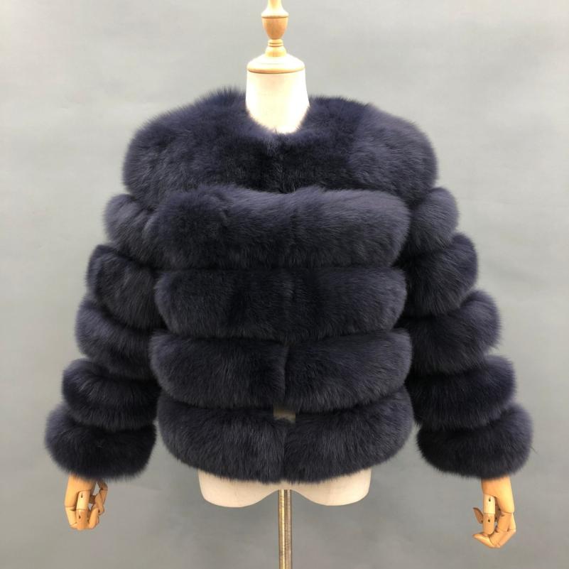 New Winter Warm Short Style Coat Real Fox Fur Women's Jacket - Janefur