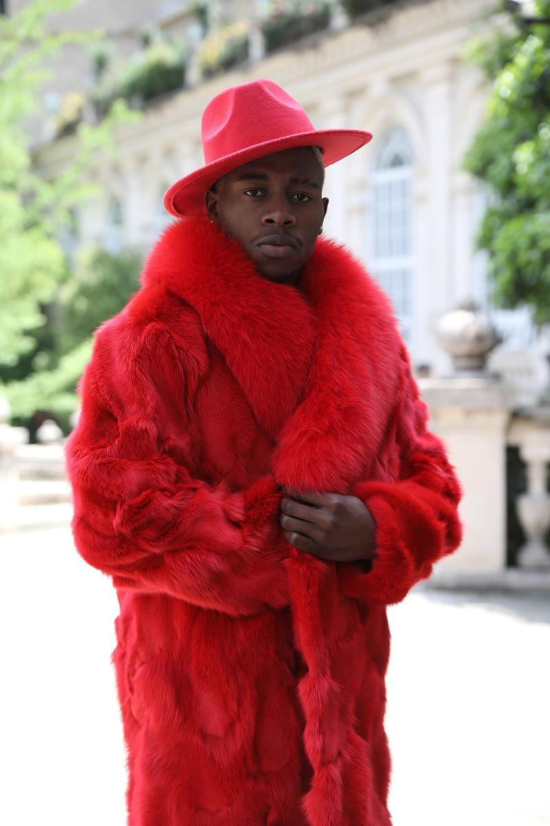 Men's Trench Coat Winter Plus Custom Size Fox Fur Jacket - Janefur