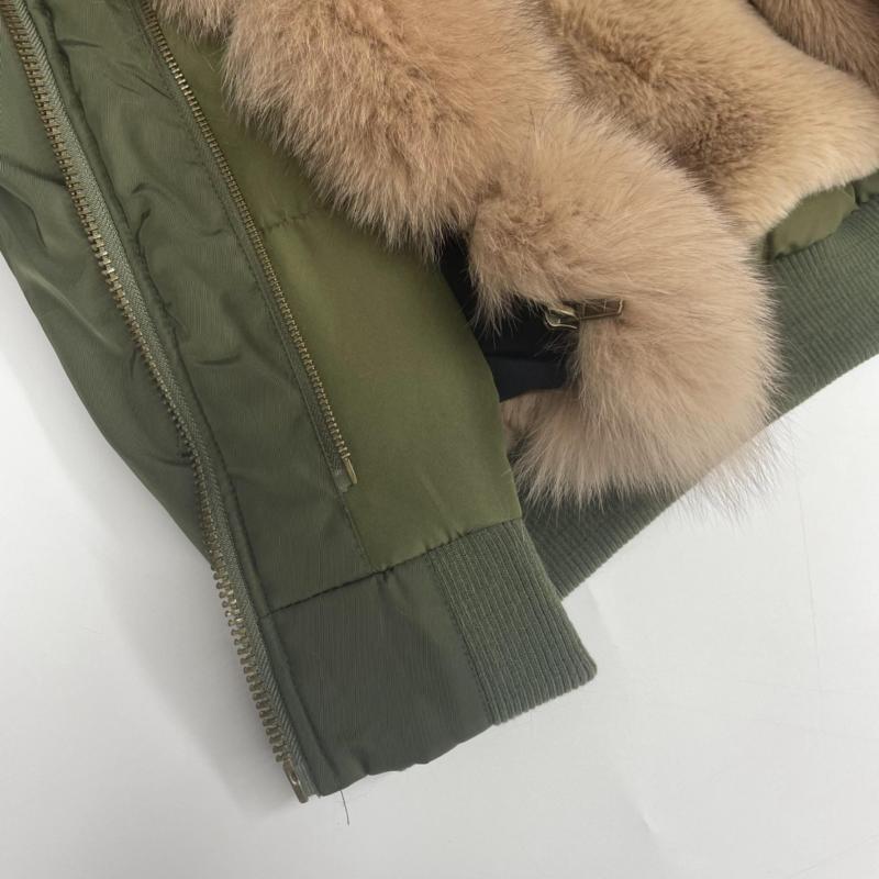 Aviator Jacket with Fox Fur - Janefur
