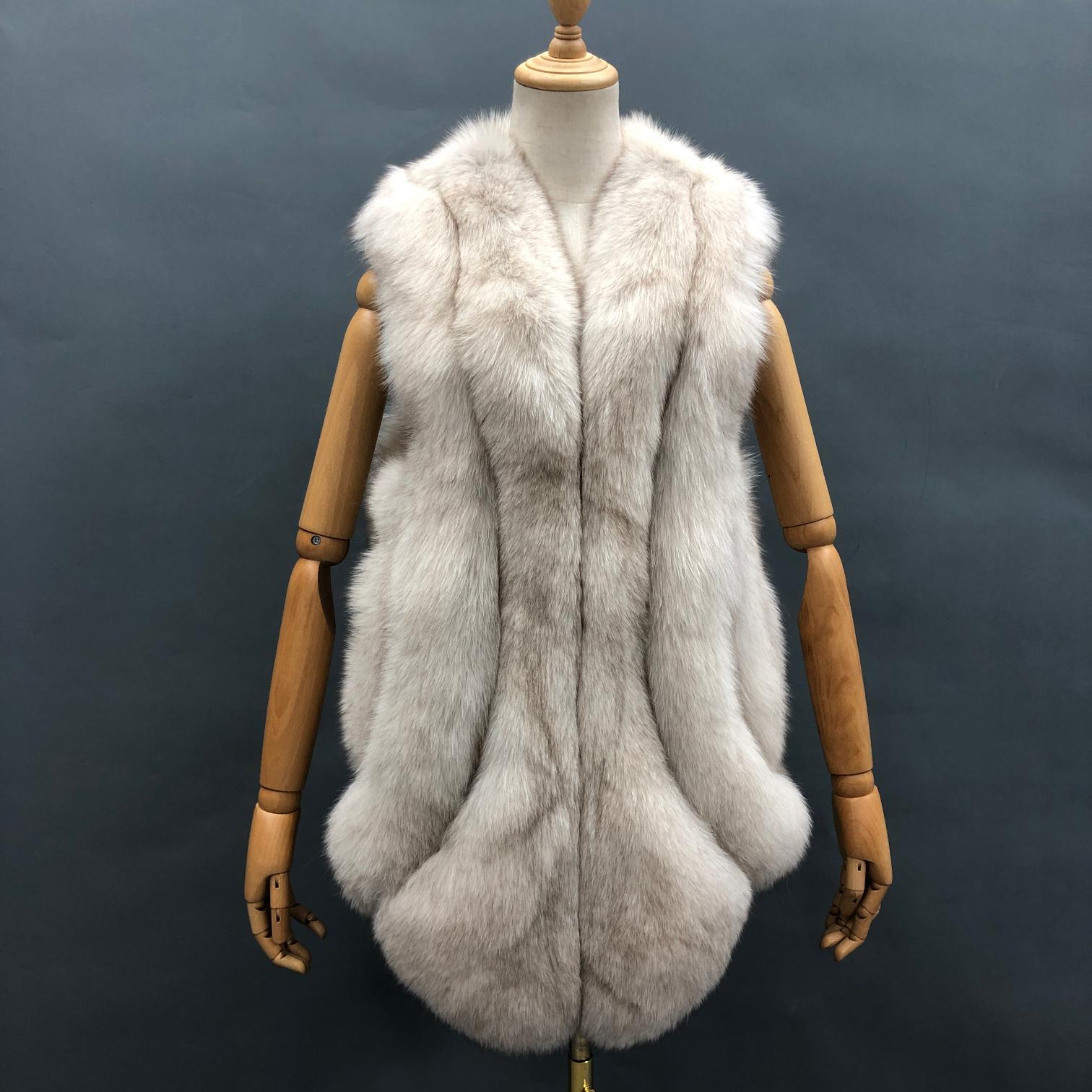 Fashionable Women's Winter Casual Style Fox Fur Vest - Janefur