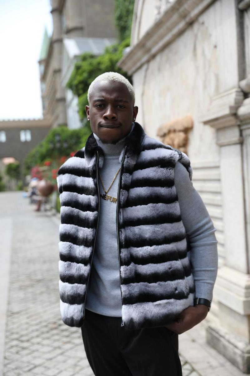 Men's Vest With Rabbit Fur Inspired By Totoro - Janefur
