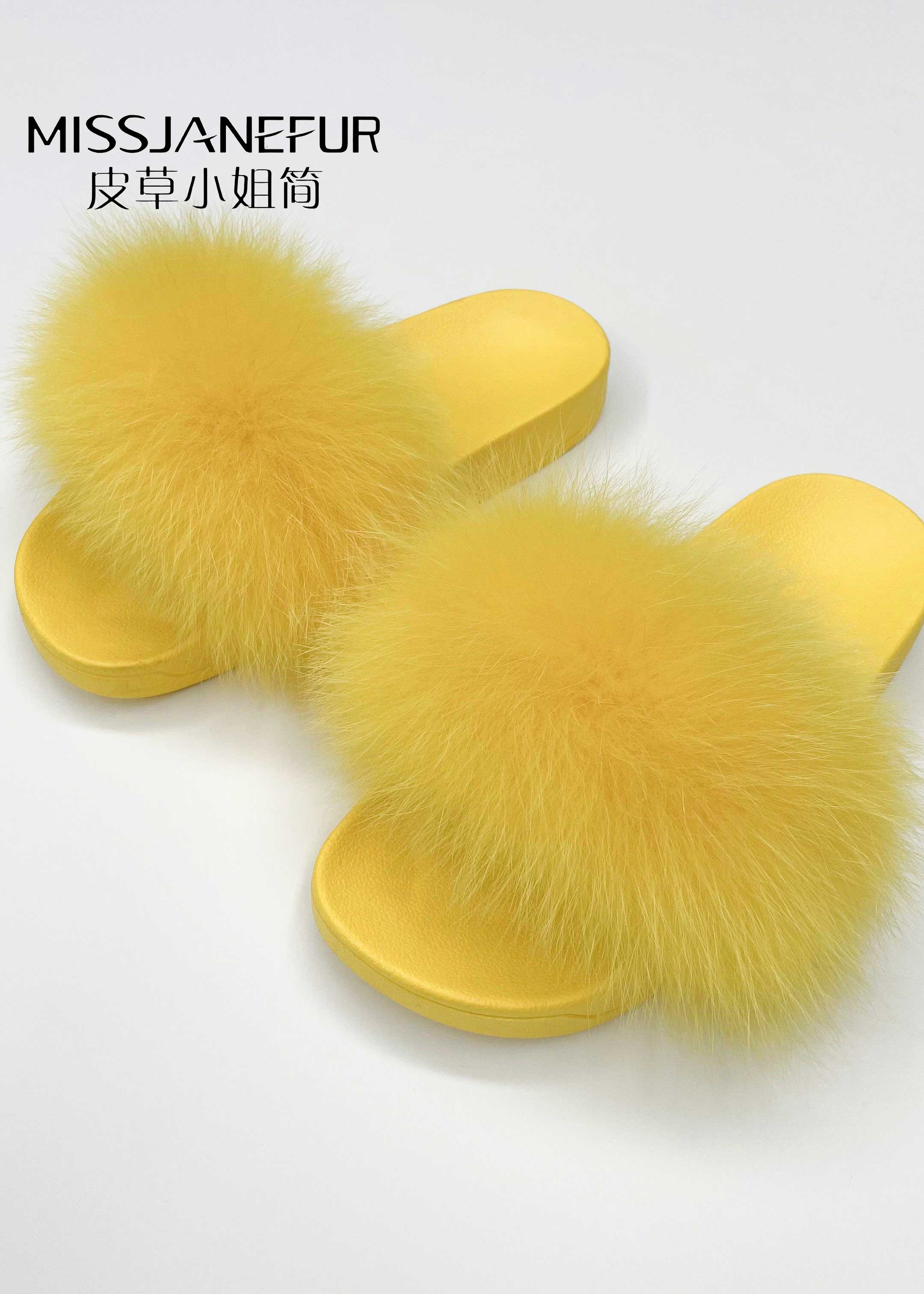 Missjanefur Fox Fur Slippers - Janefur