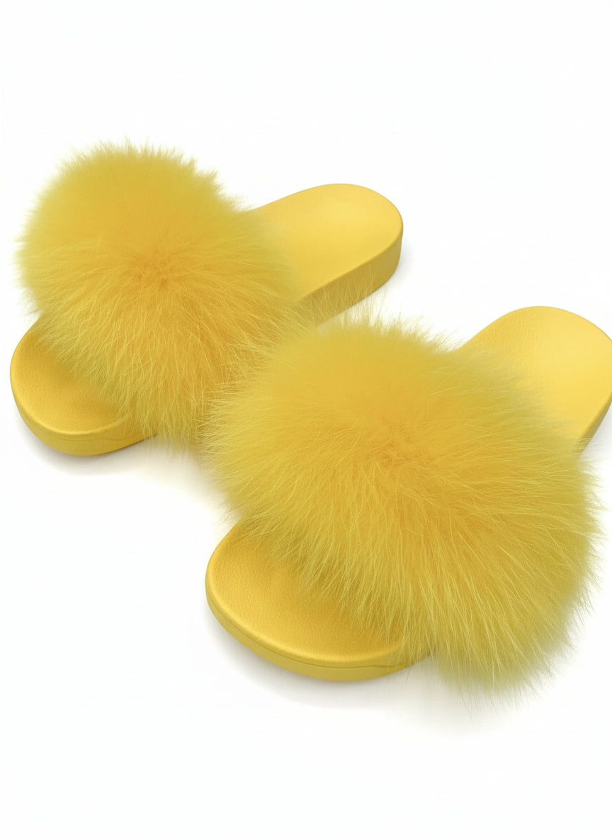 Janefur Fox Fur Slippers