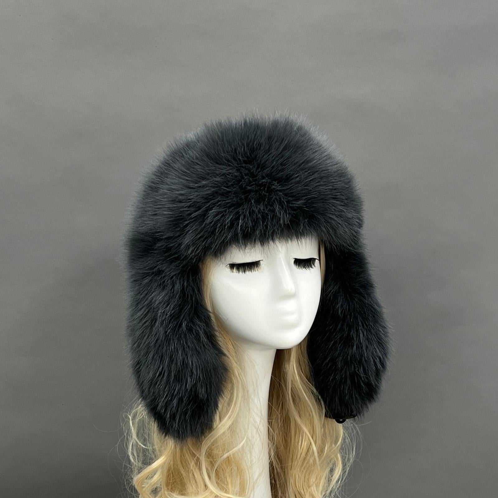 Eco-Friendly Fur Ushanka Trendy Warm and Windproof Hat - Janefur