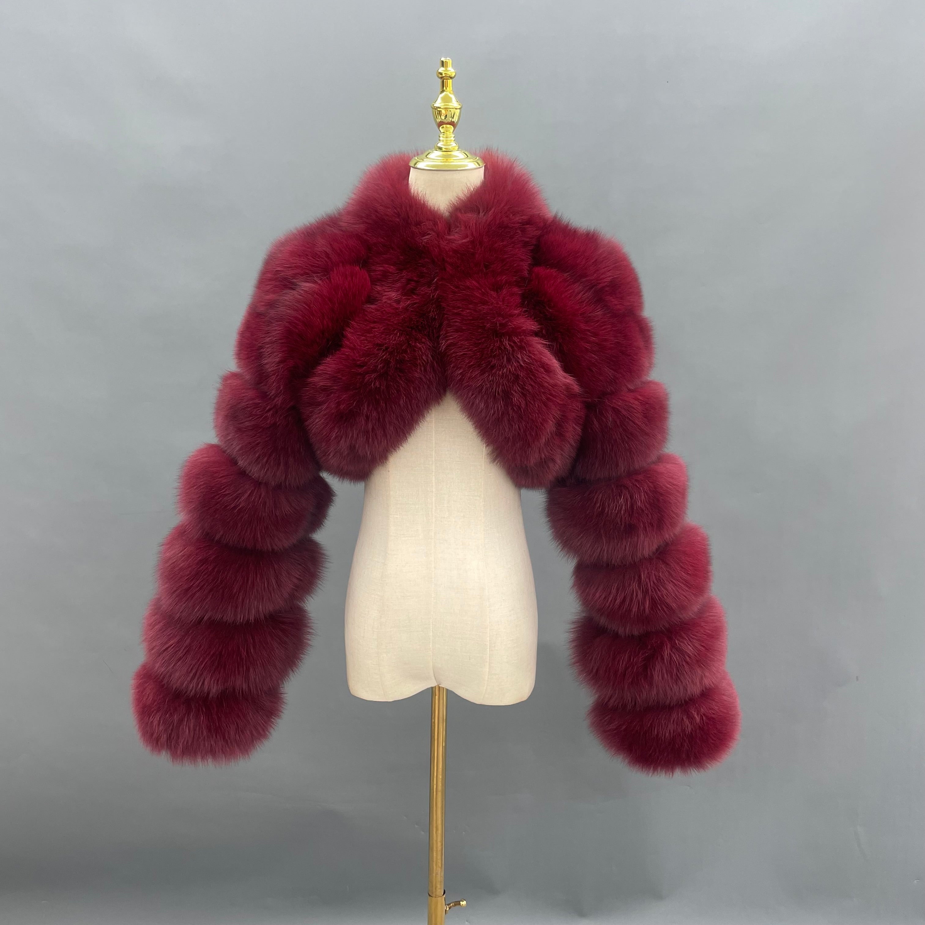 Ultra Short White Fox Fur Jacket - Janefur