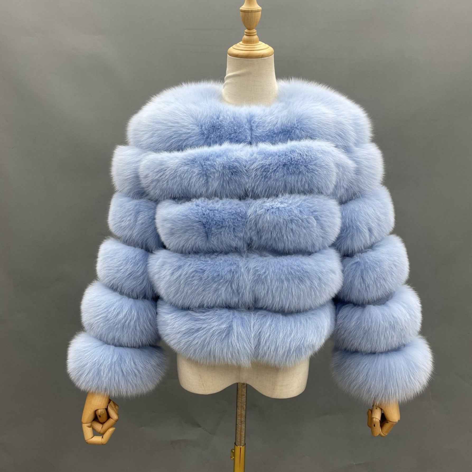 Women's Winter Five Sections Basic Fox Fur Coat - Janefur