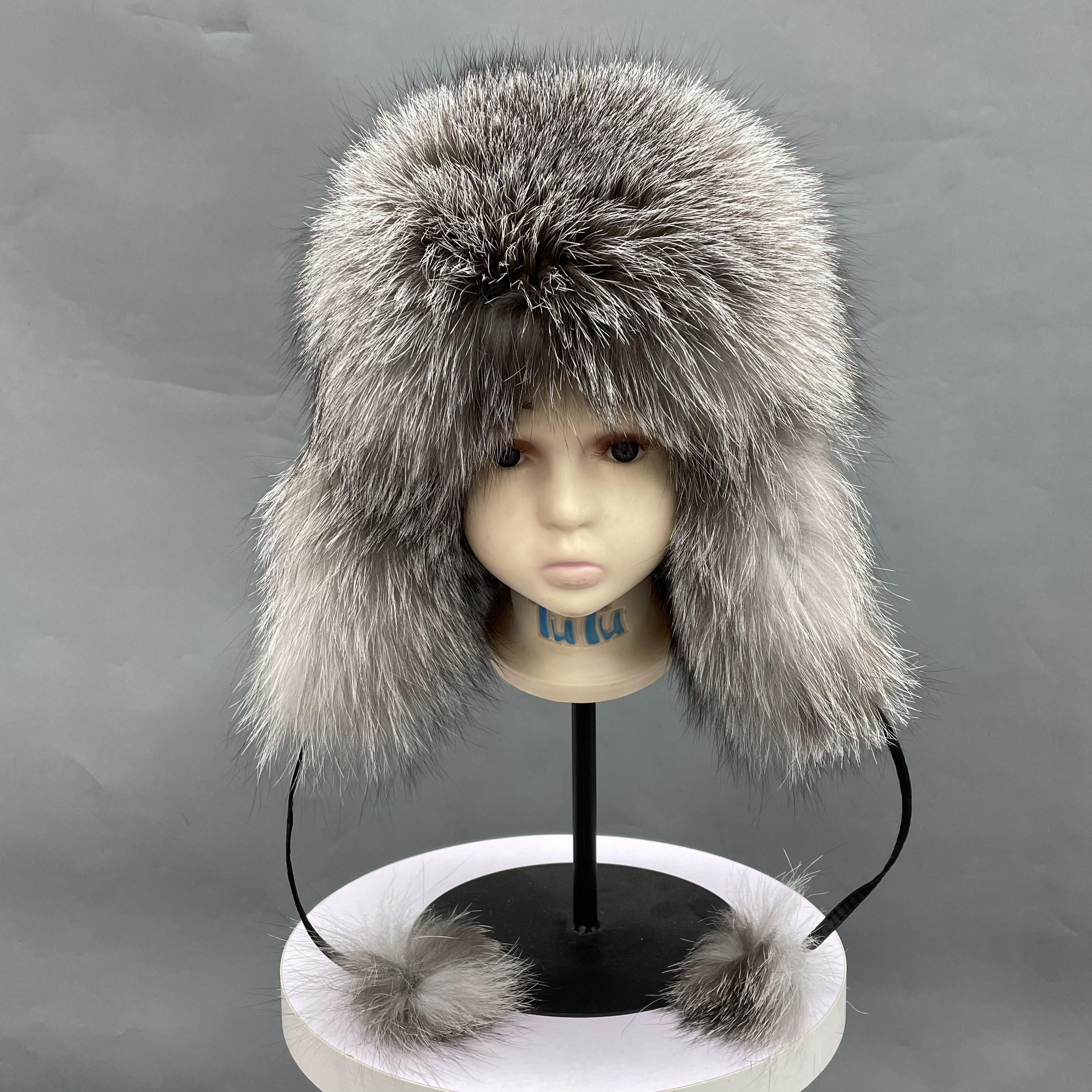 Kids Hat Ear Protection Fox Fur Windproof Hat Fashionable New Style - Janefur
