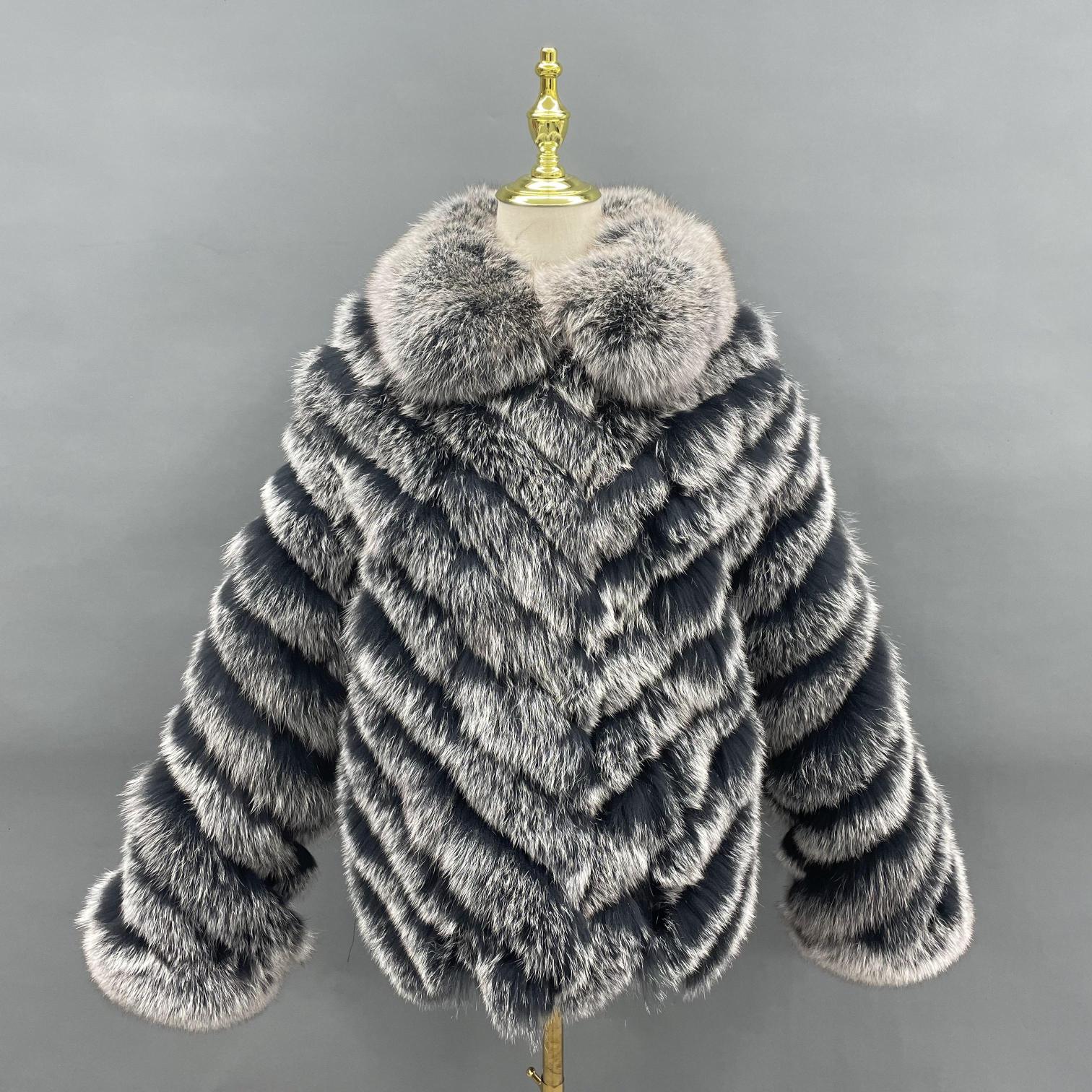 Reversible Cotton Jacket with Collar and Button Closure - Janefur