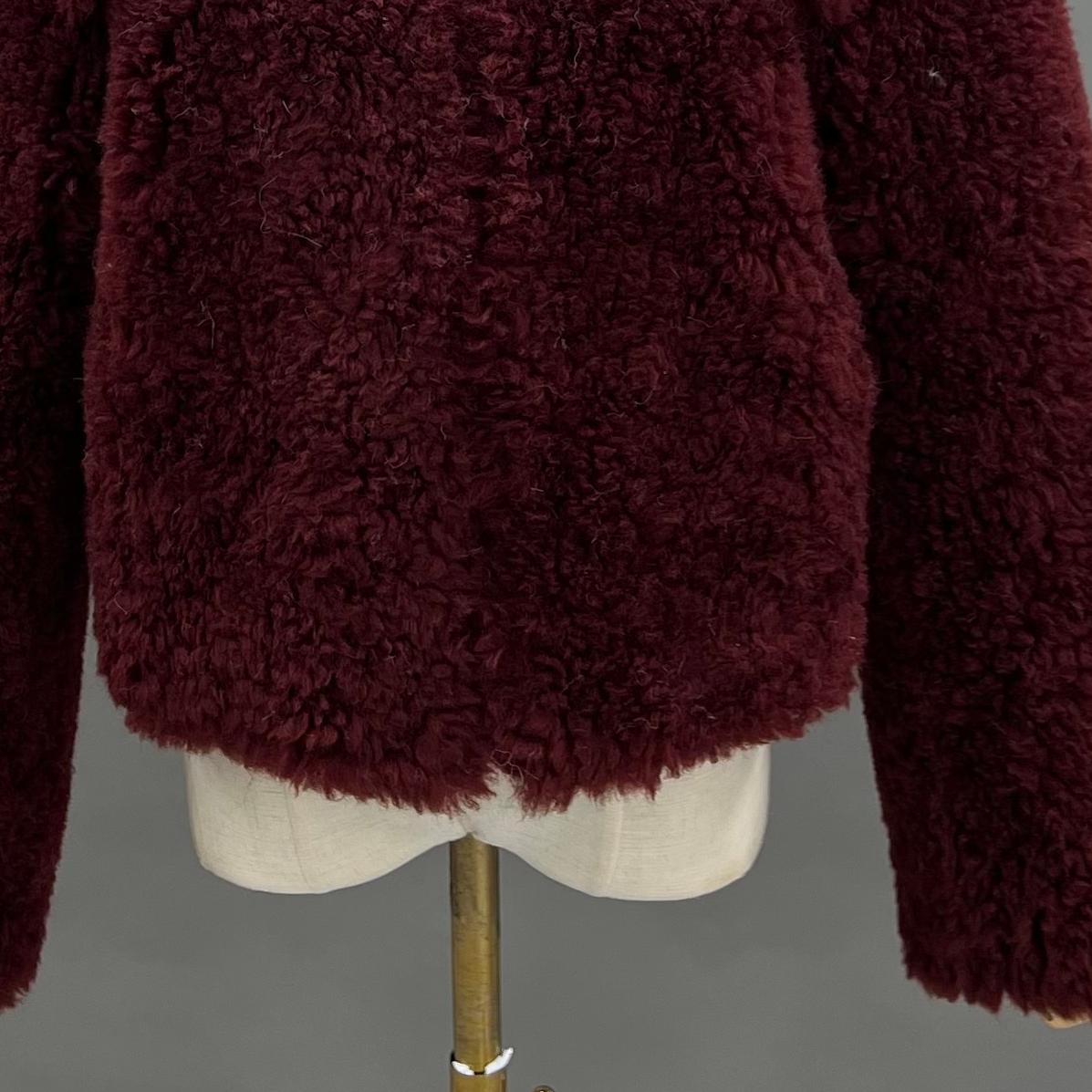 Faux Shearling Coat Women's Navy Collar Zipper Eco Friendly Shearling Jacket Outerwear - Janefur