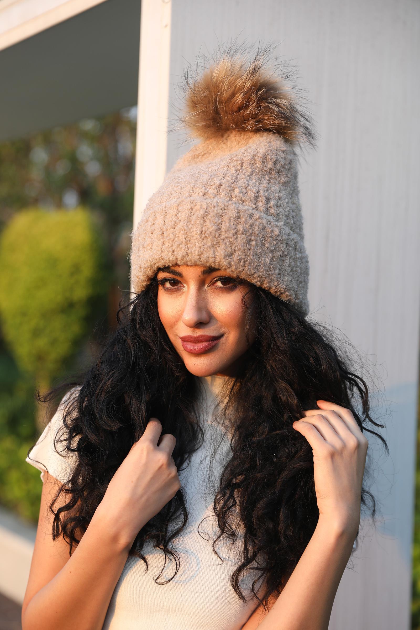 Women's Circle Fleece Casual Hat - Janefur