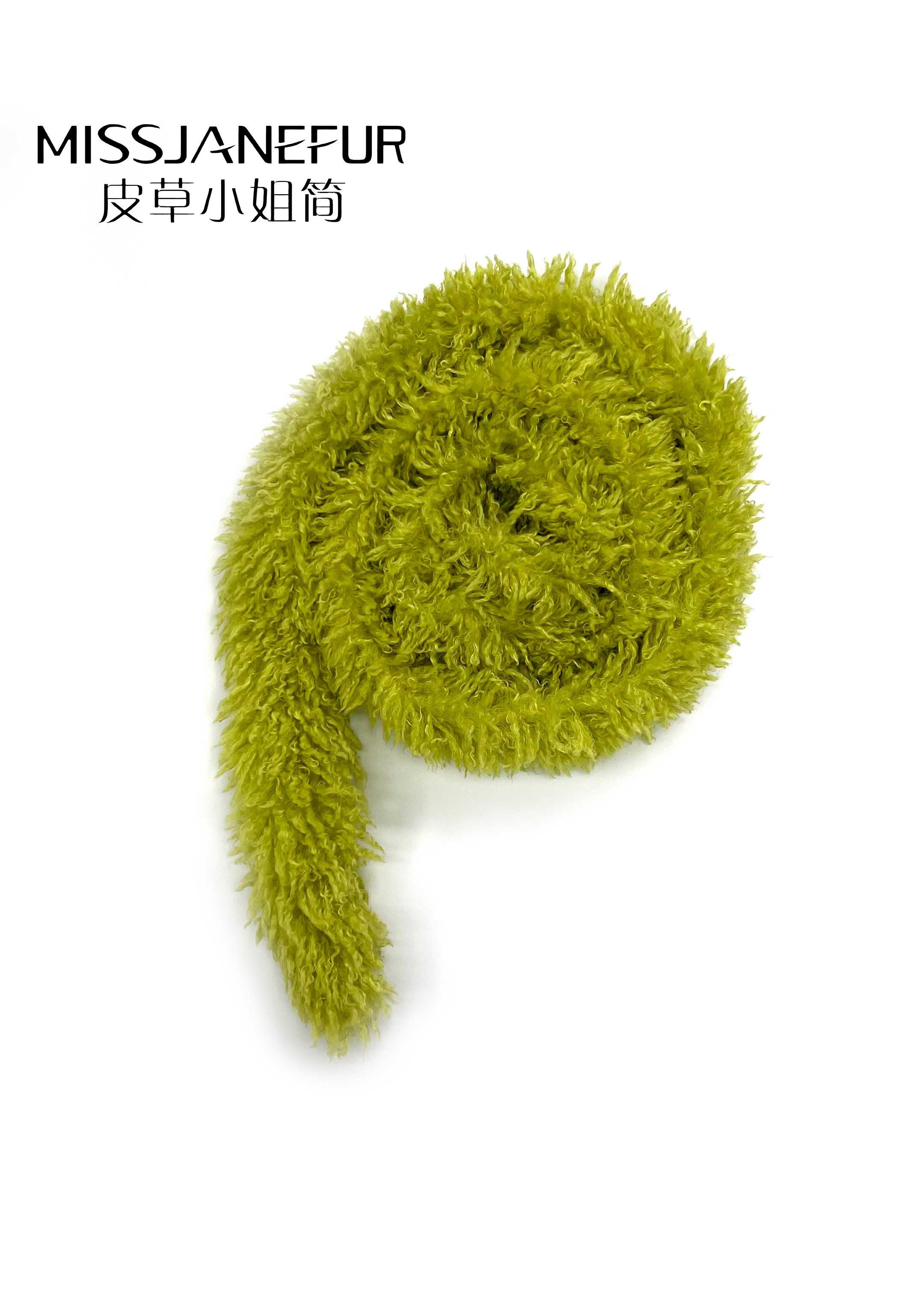 Missjanefur Green Fur Waist Bands - Janefur