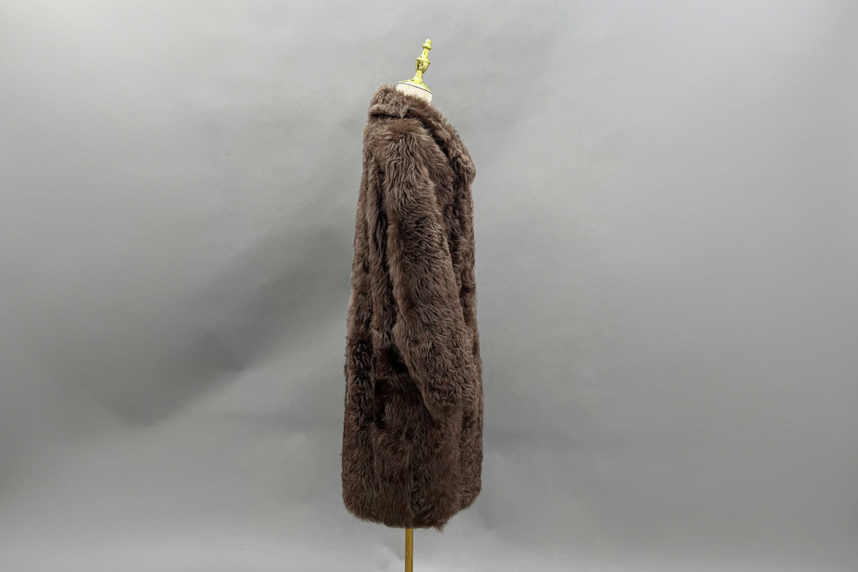 Janefur Brown Long Wool Coat Furs Being Clothing